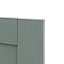 GoodHome Alpinia Matt Green Painted Wood Effect Shaker Tall appliance Cabinet door (W)600mm (H)633mm (T)18mm