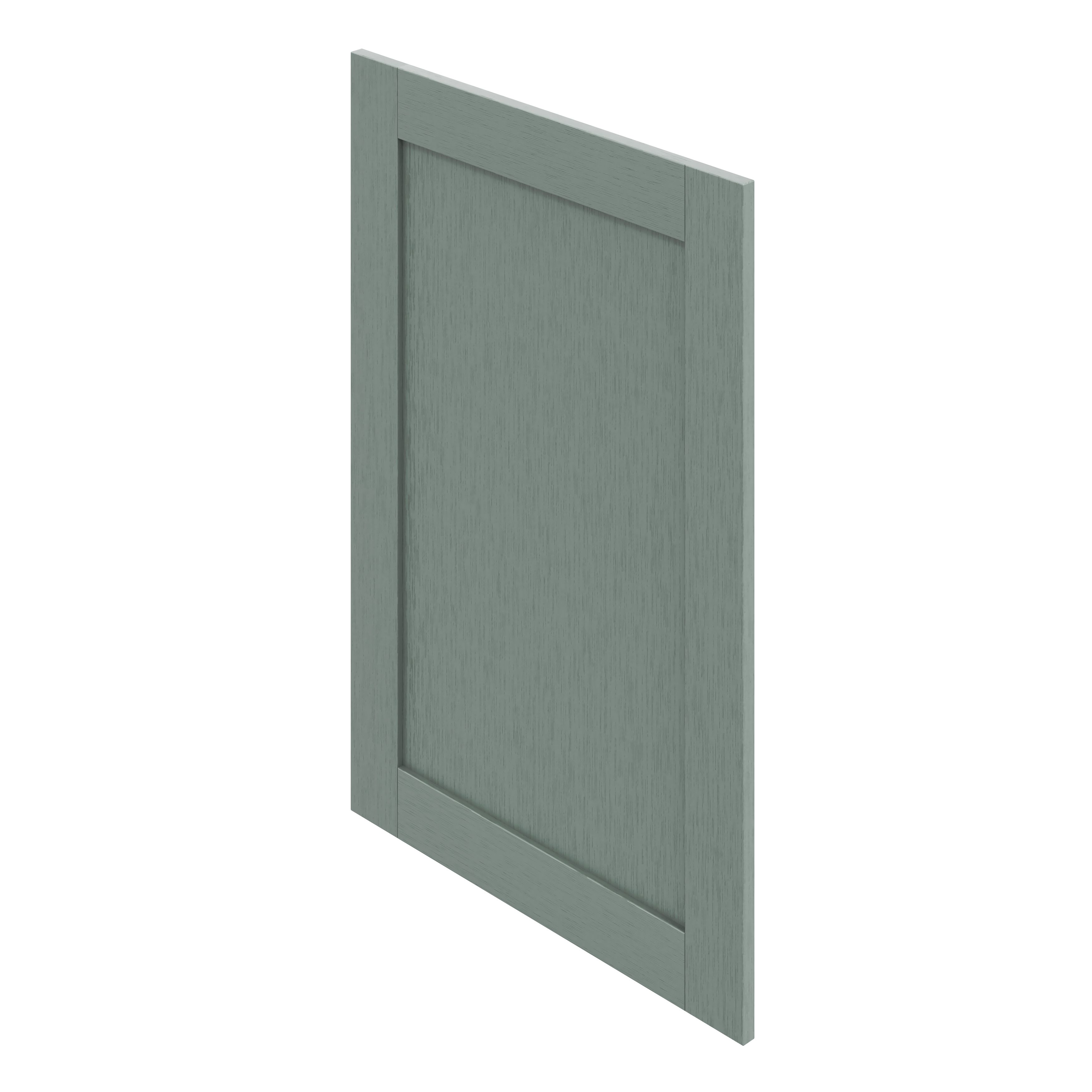 GoodHome Alpinia Matt Green Painted Wood Effect Shaker Tall appliance Cabinet door (W)600mm (H)867mm (T)18mm