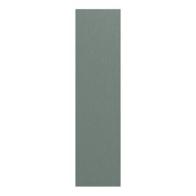 GoodHome Alpinia Matt Green Painted Wood Effect Shaker Tall Clad on end panel (H)2400mm (W)610mm