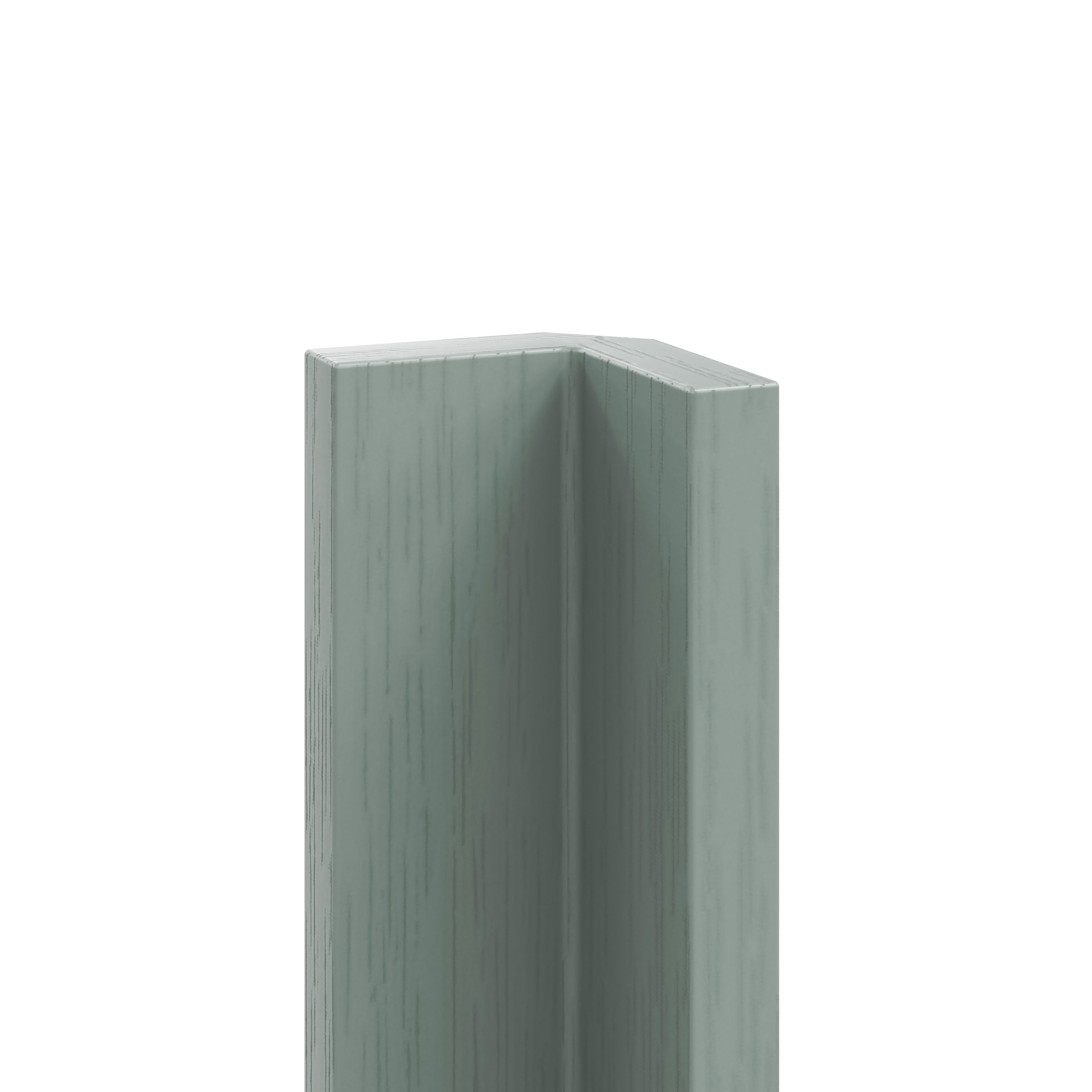 GoodHome Alpinia Matt Green Painted Wood Effect Shaker Tall Wall corner post, (W)59mm (H)895mm