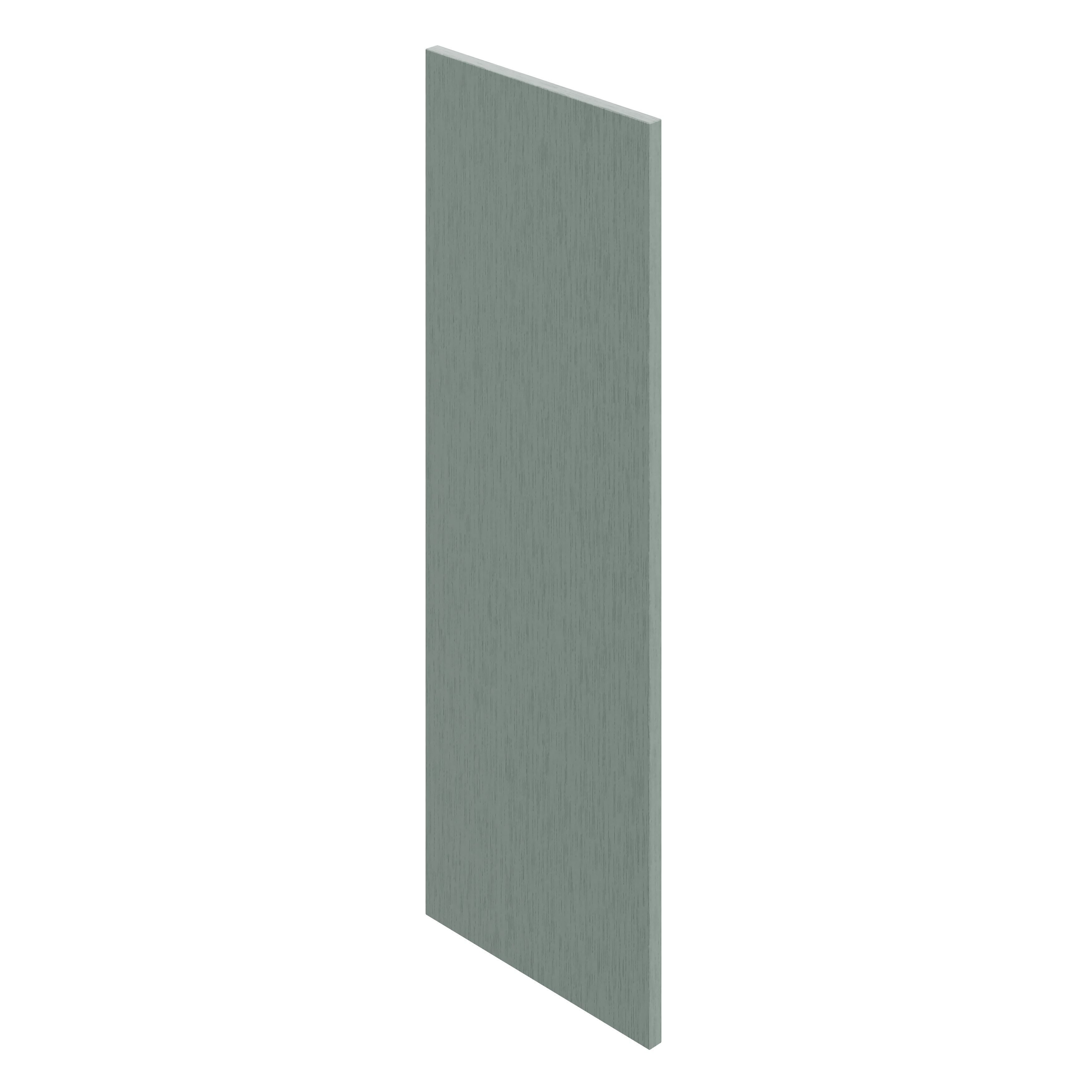 GoodHome Alpinia Matt Green Painted Wood Effect Shaker Tall Wall End panel (H)900mm (W)320mm