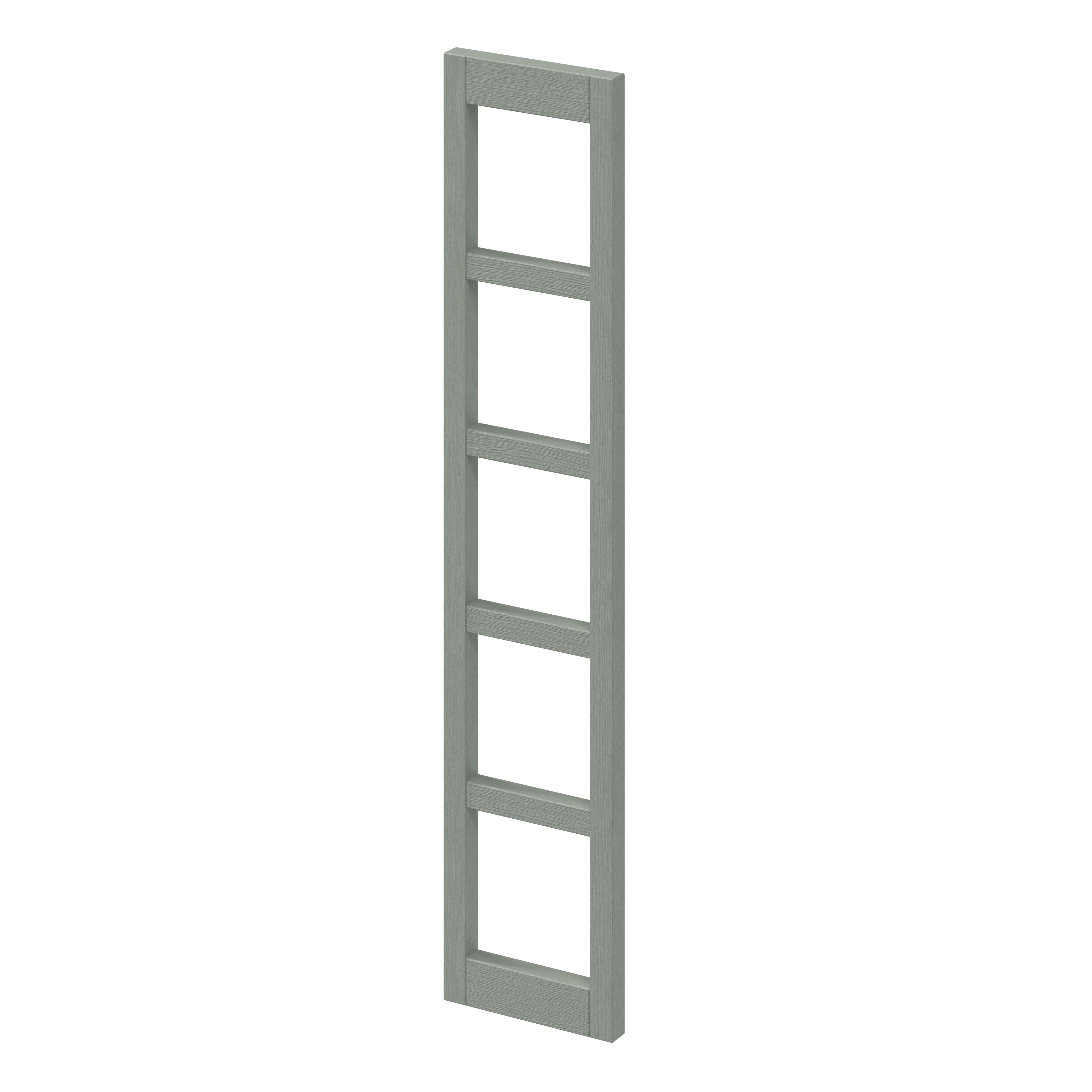 GoodHome Alpinia Matt Green Wine rack fascia, (H)715mm (W)147mm