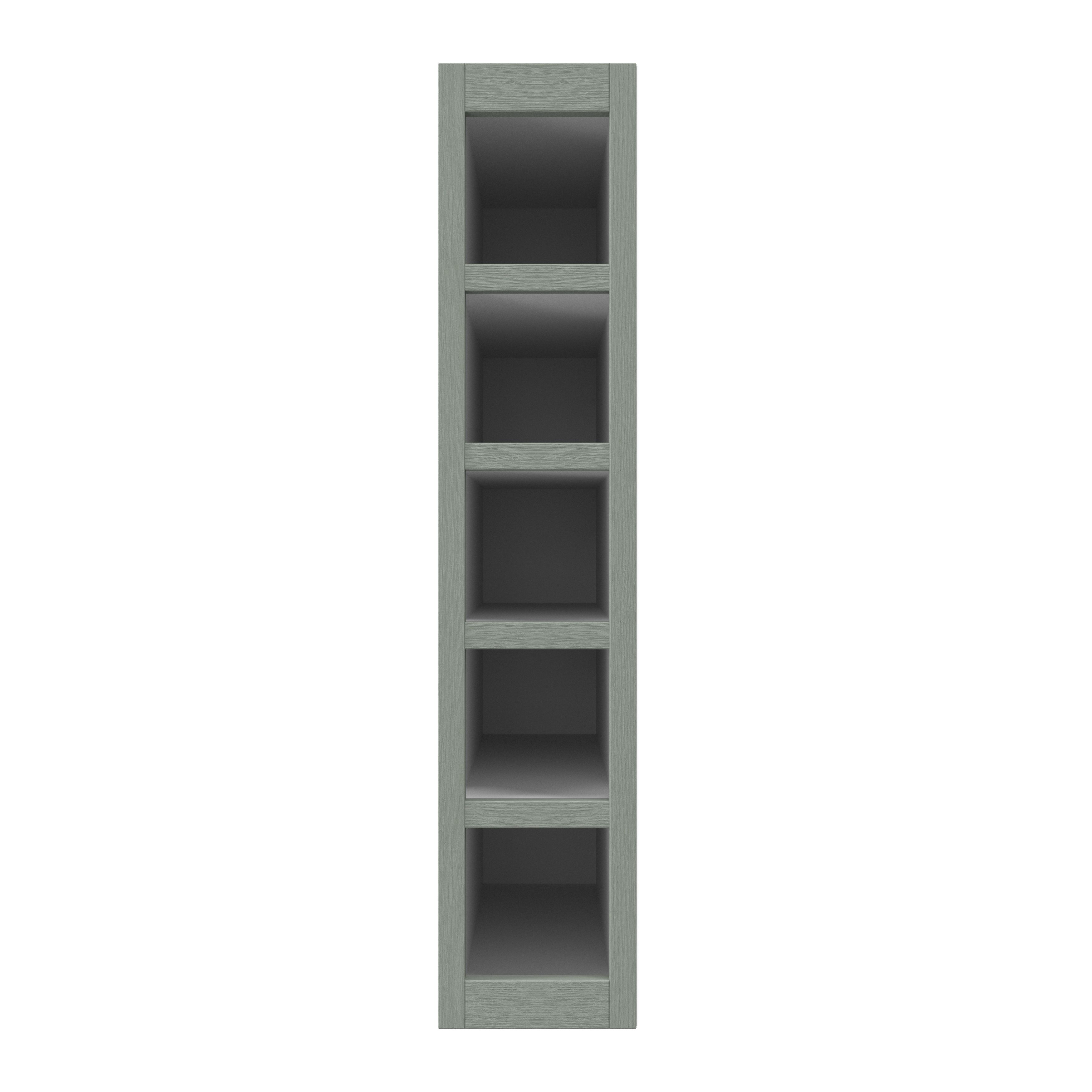 GoodHome Alpinia Matt Green Wine rack fascia, (H)715mm (W)147mm