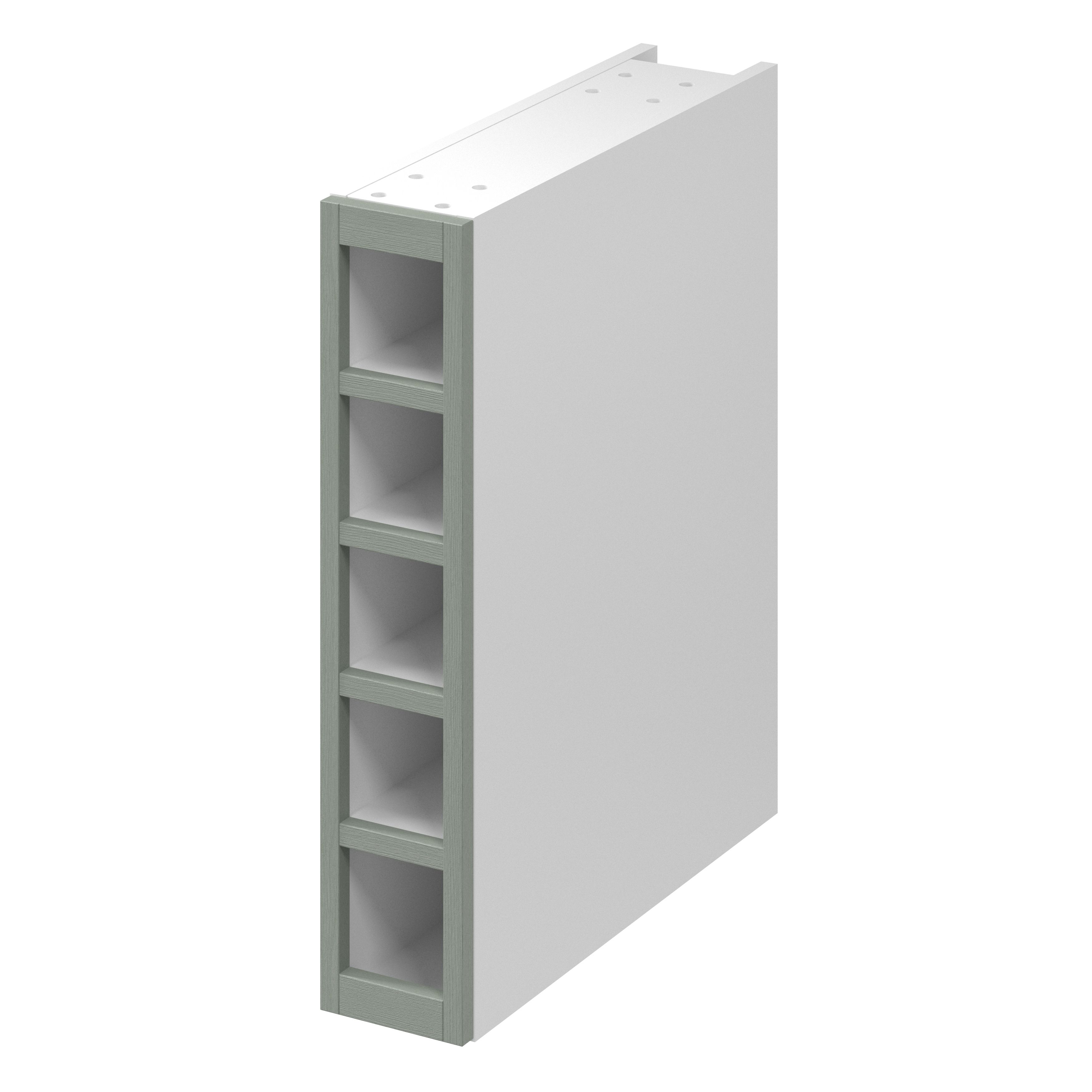GoodHome Alpinia Matt Green Wine rack fascia, (H)715mm (W)147mm