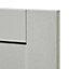GoodHome Alpinia Matt grey painted wood effect shaker 70:30 Larder/Fridge Cabinet door (W)600mm (H)1287mm (T)18mm