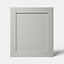 GoodHome Alpinia Matt grey painted wood effect shaker Appliance Cabinet door (W)600mm (H)687mm (T)18mm