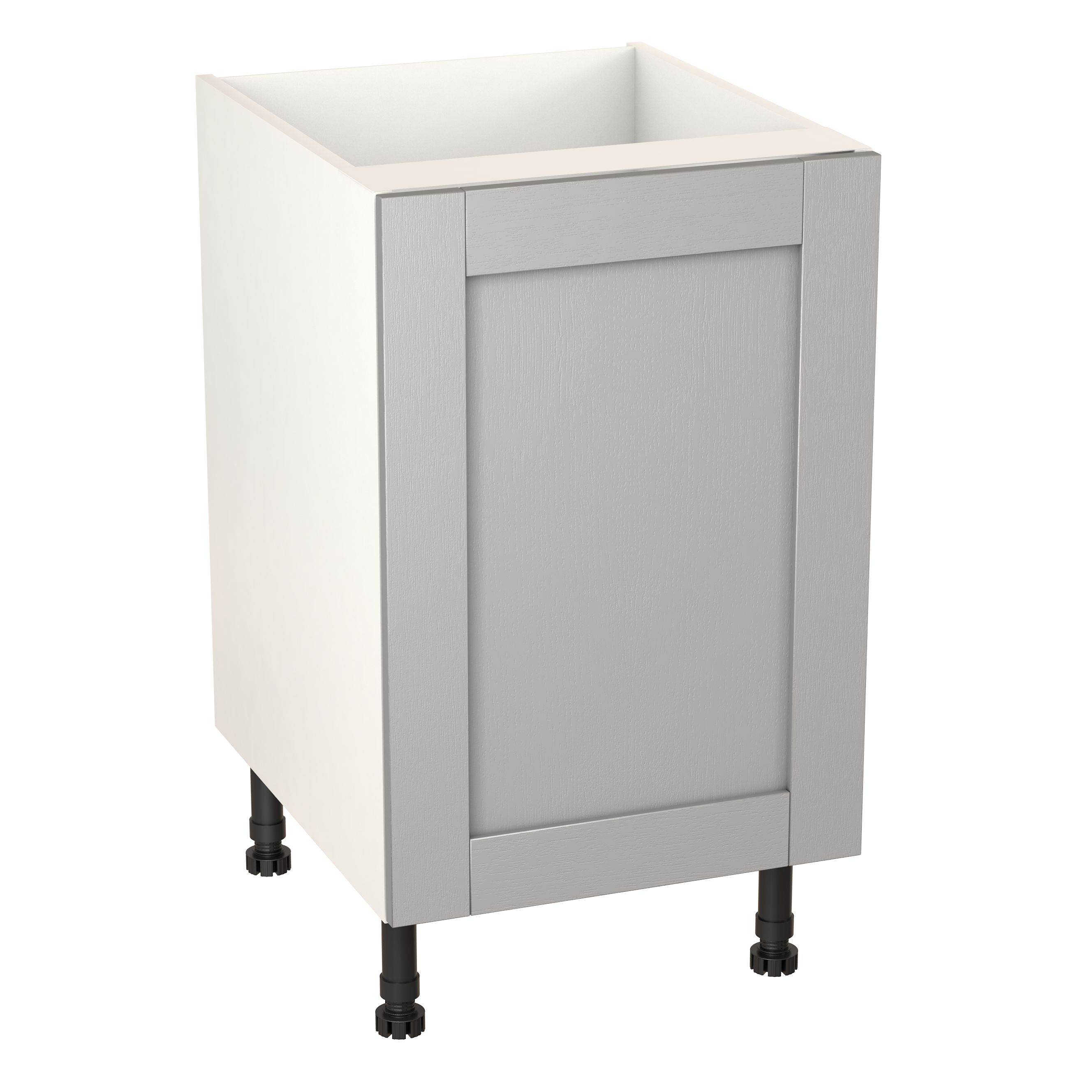 GoodHome Alpinia Matt grey painted wood effect shaker Base Kitchen cabinet (W)500mm (H)720mm