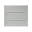 GoodHome Alpinia Matt grey painted wood effect shaker Drawer front (W)800mm, Pack of 3