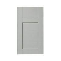 GoodHome Alpinia Matt grey painted wood effect shaker Drawerline Cabinet door, (W)400mm (H)715mm (T)18mm