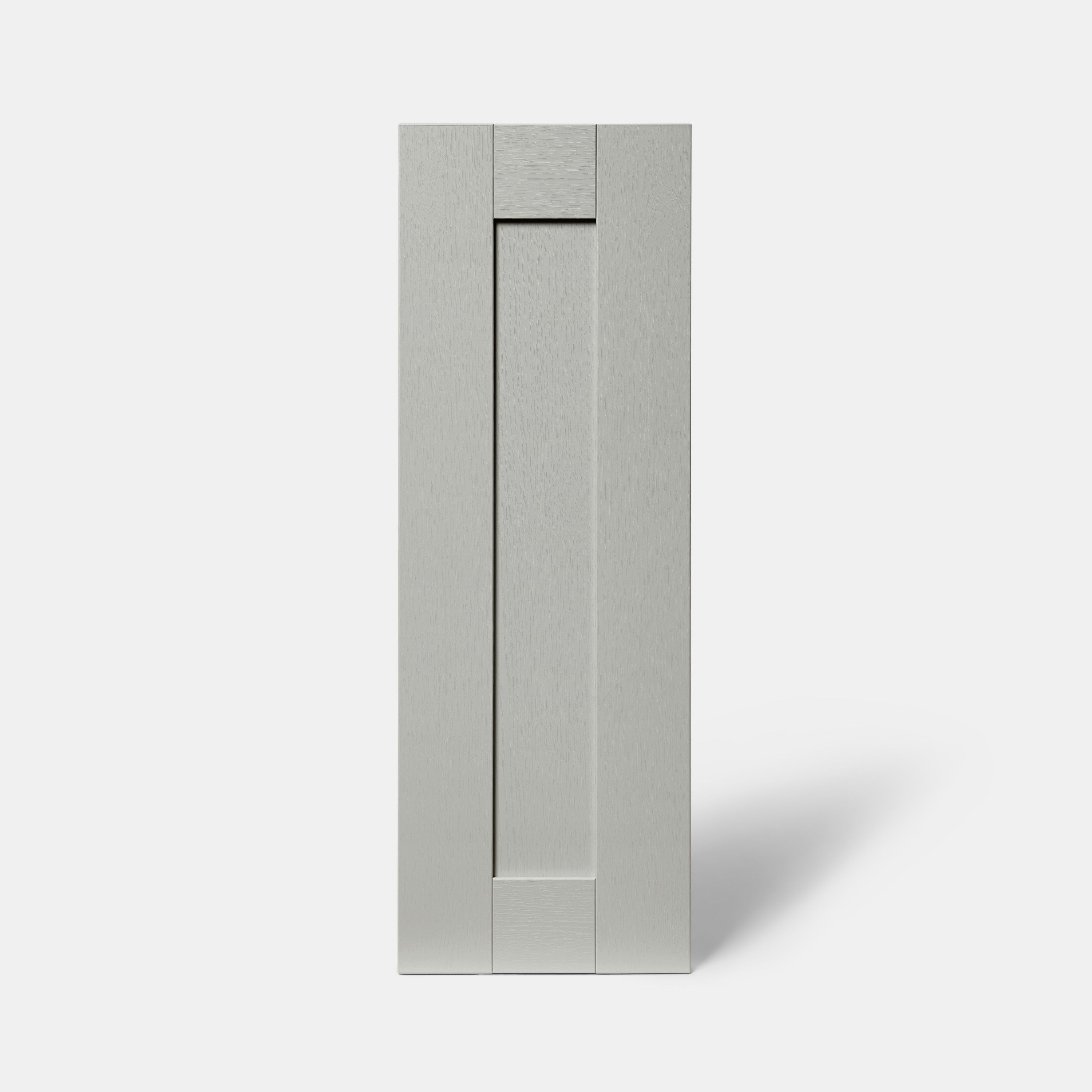 GoodHome Alpinia Matt grey painted wood effect shaker Highline Cabinet door (W)250mm (H)715mm (T)18mm