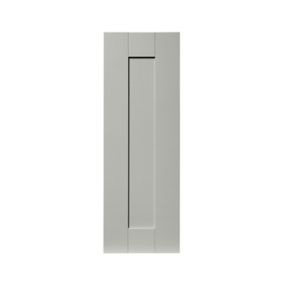 GoodHome Alpinia Matt grey painted wood effect shaker Highline Cabinet door (W)250mm (H)715mm (T)18mm