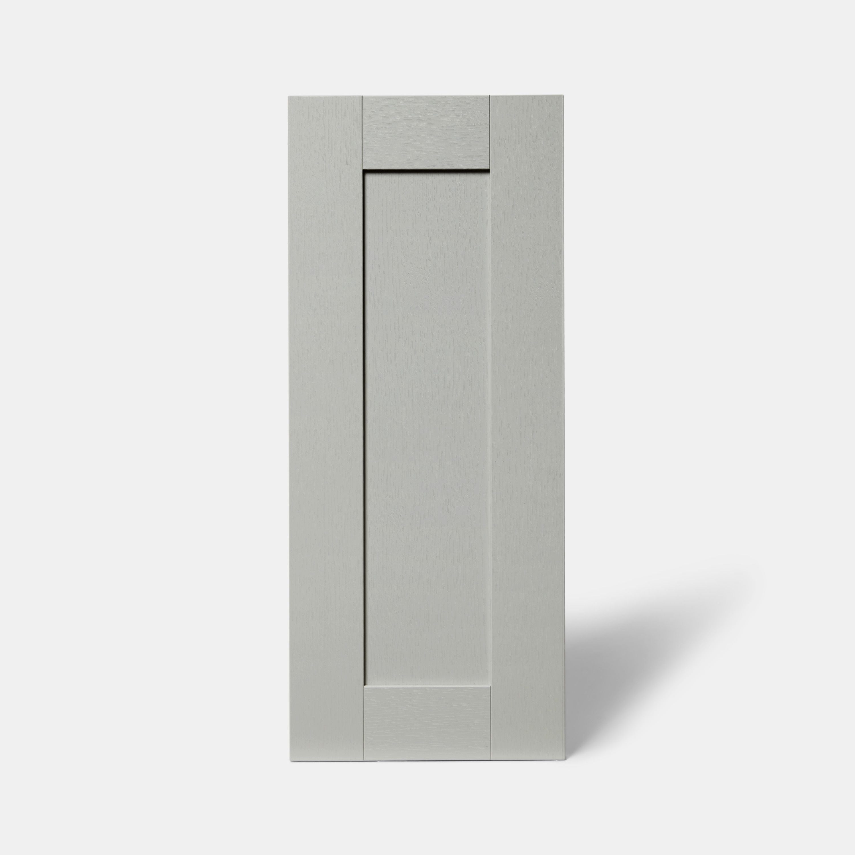 GoodHome Alpinia Matt grey painted wood effect shaker Highline Cabinet door (W)300mm (H)715mm (T)18mm