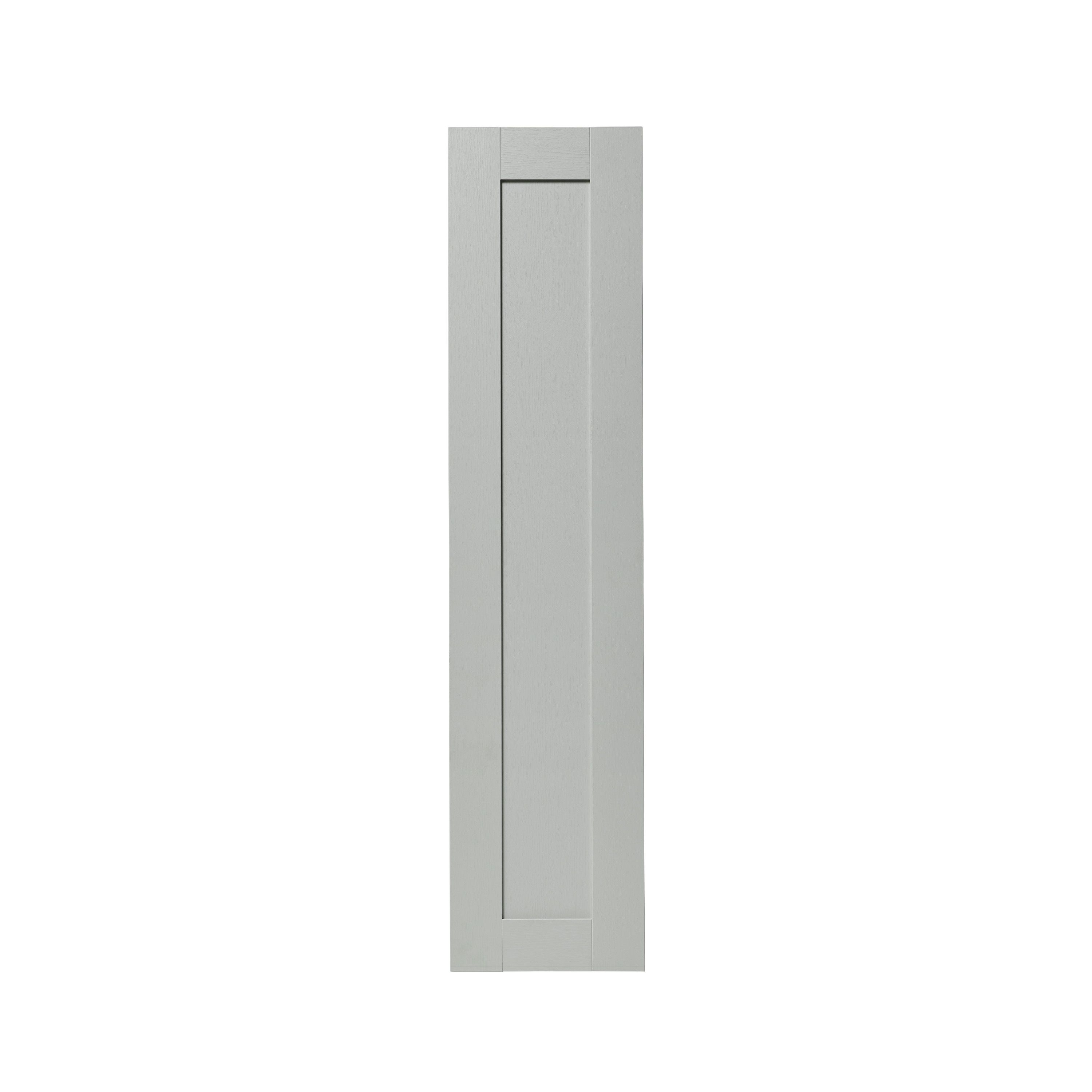 GoodHome Alpinia Matt grey painted wood effect shaker Larder Cabinet door (W)300mm (H)1287mm (T)18mm