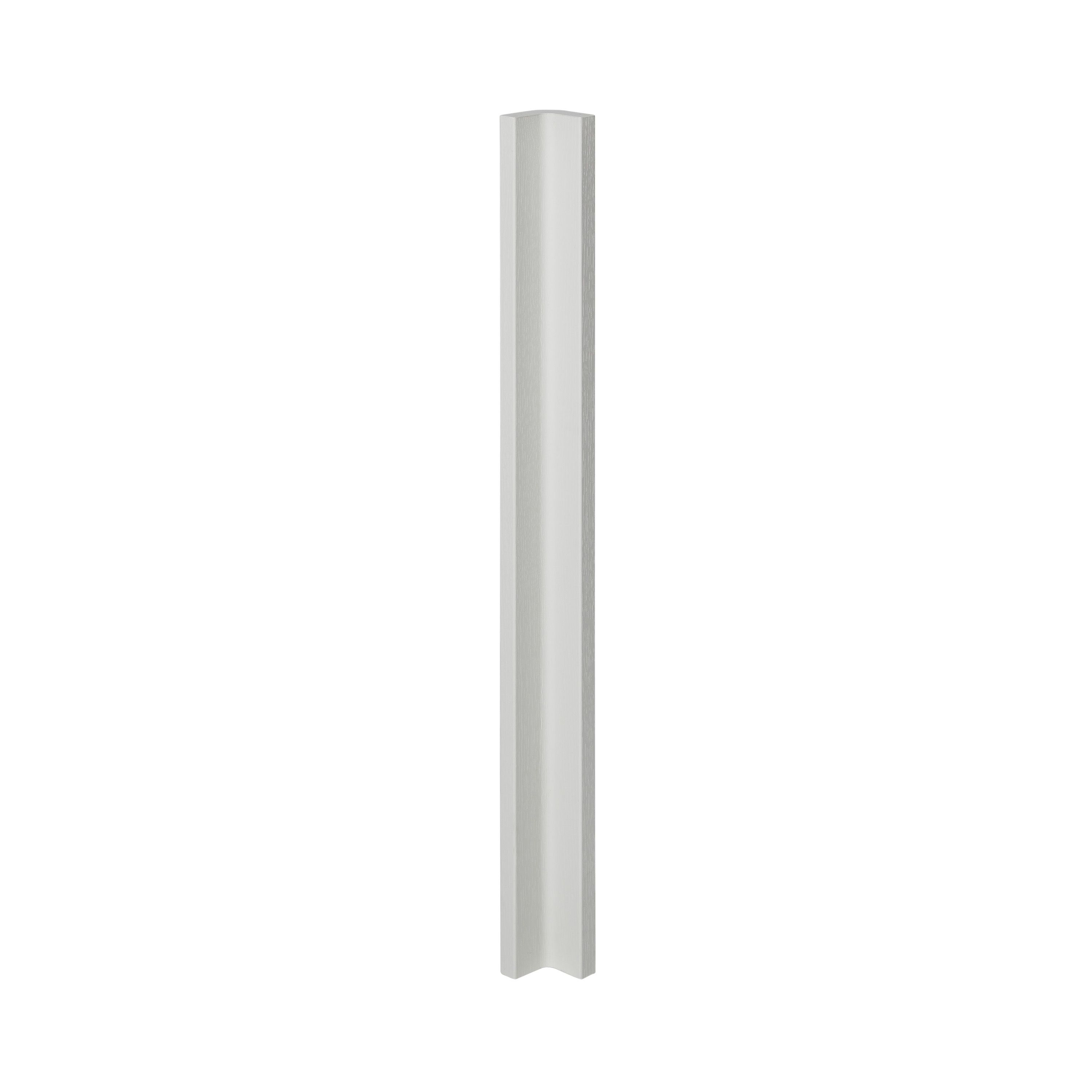 GoodHome Alpinia Matt grey painted wood effect shaker Standard Corner post, (W)59mm (H)715mm