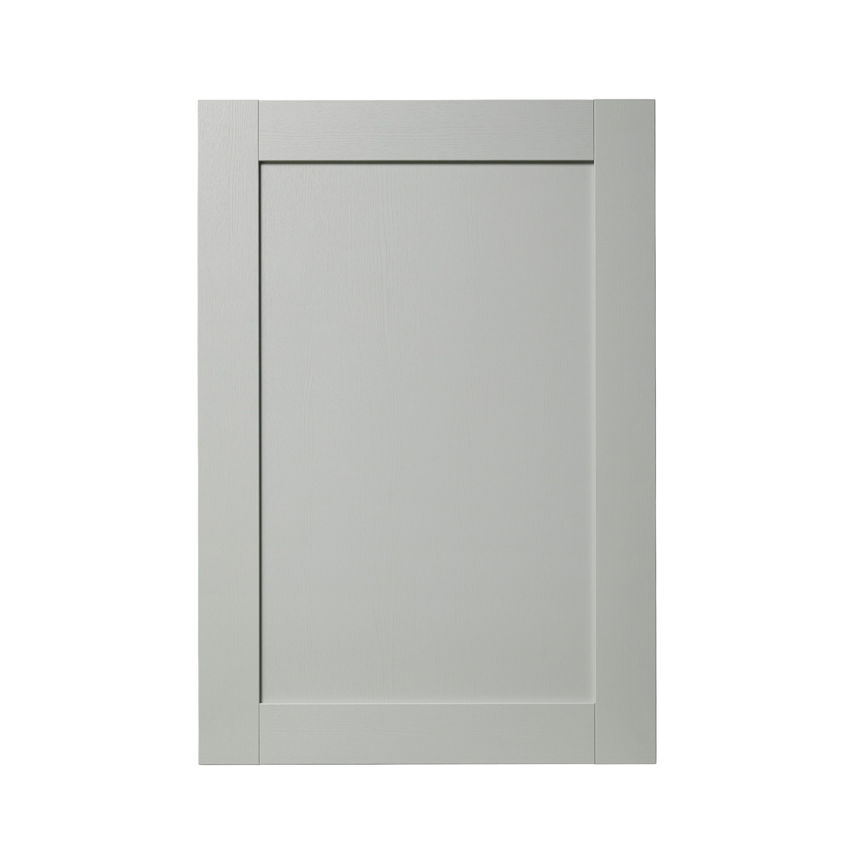 GoodHome Alpinia Matt grey painted wood effect shaker Tall appliance Cabinet door (W)600mm (H)867mm (T)18mm