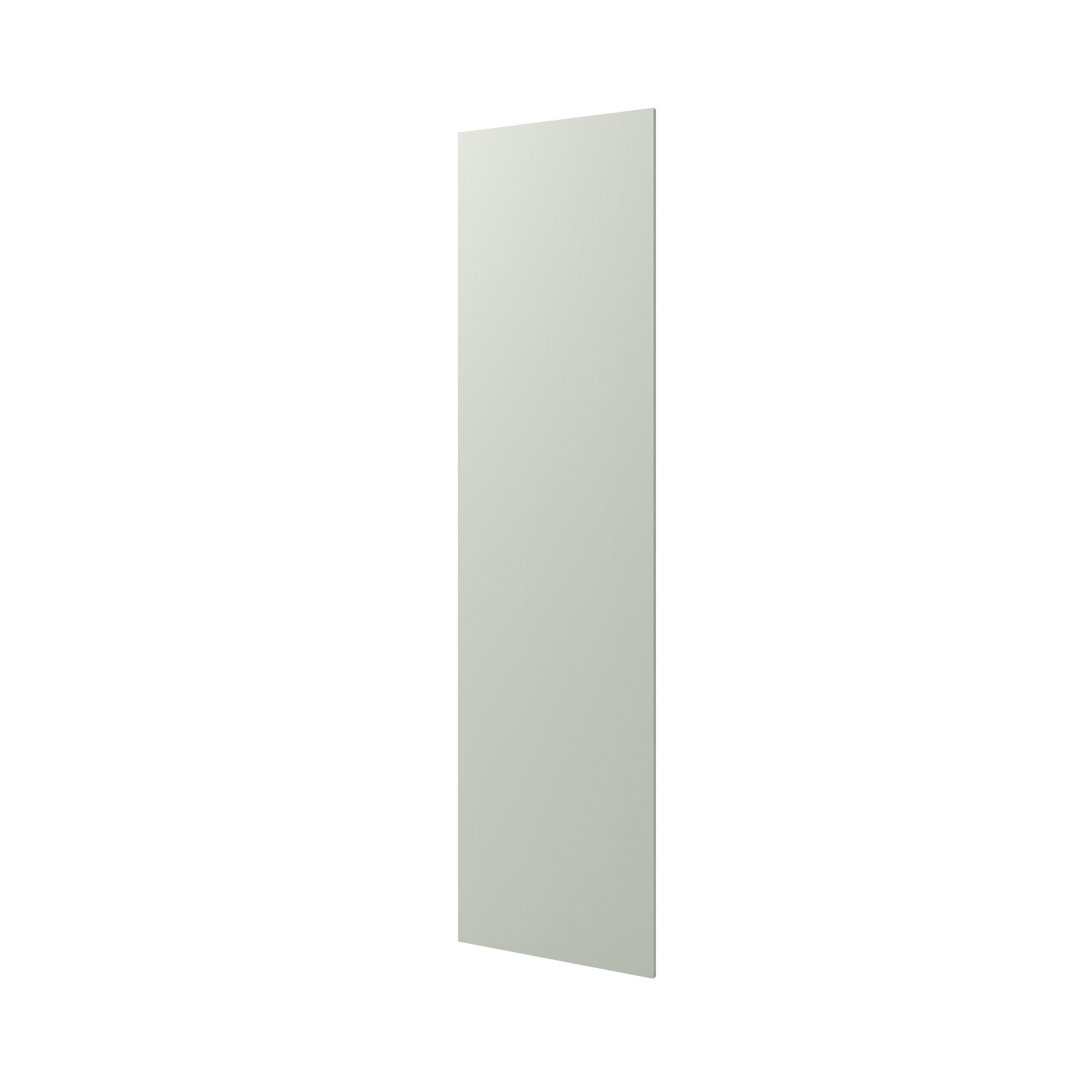 GoodHome Alpinia Matt grey painted wood effect shaker Tall Clad on end panel (H)2400mm (W)610mm