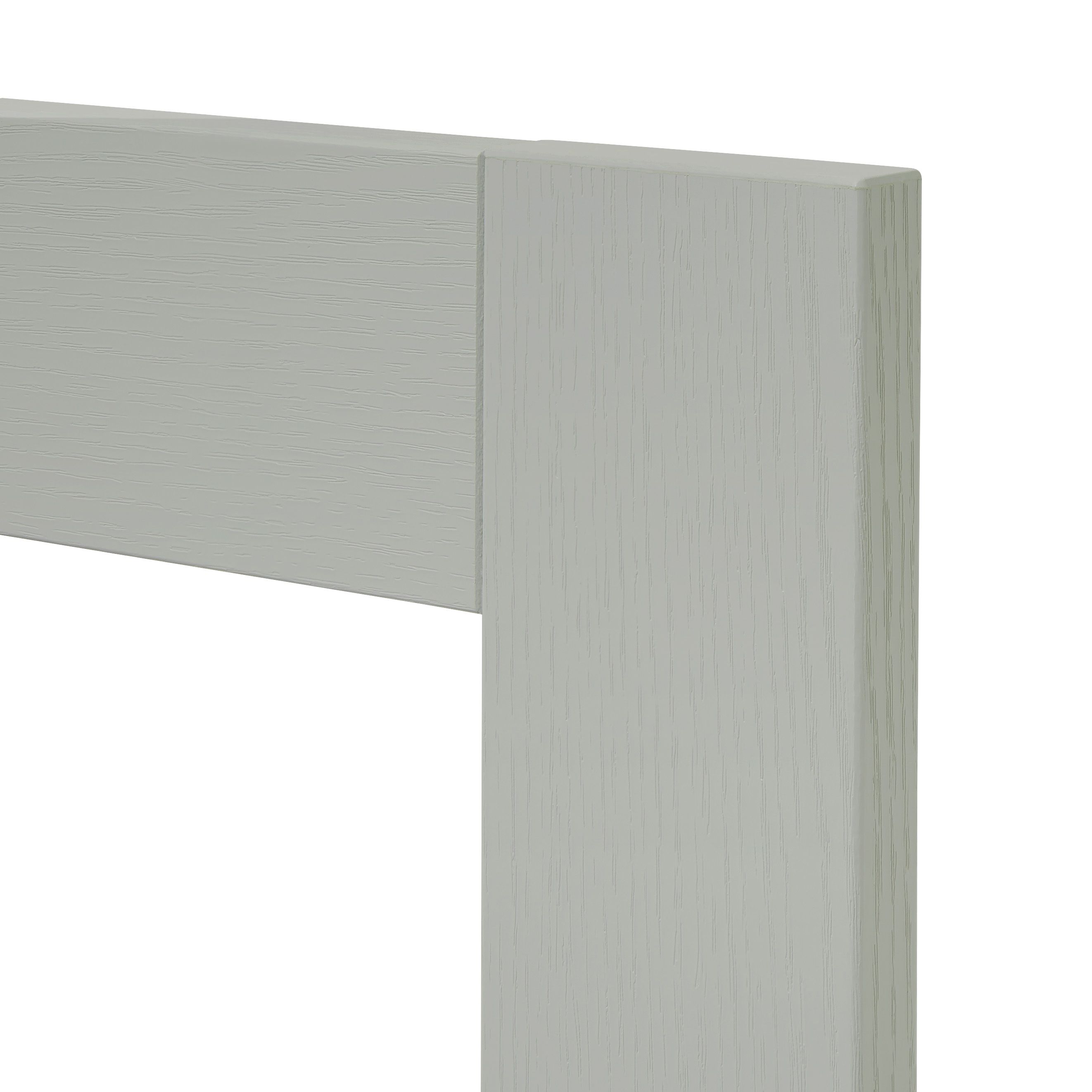 GoodHome Alpinia Matt grey painted wood effect shaker Tall glazed Cabinet door (W)300mm (H)895mm (T)18mm