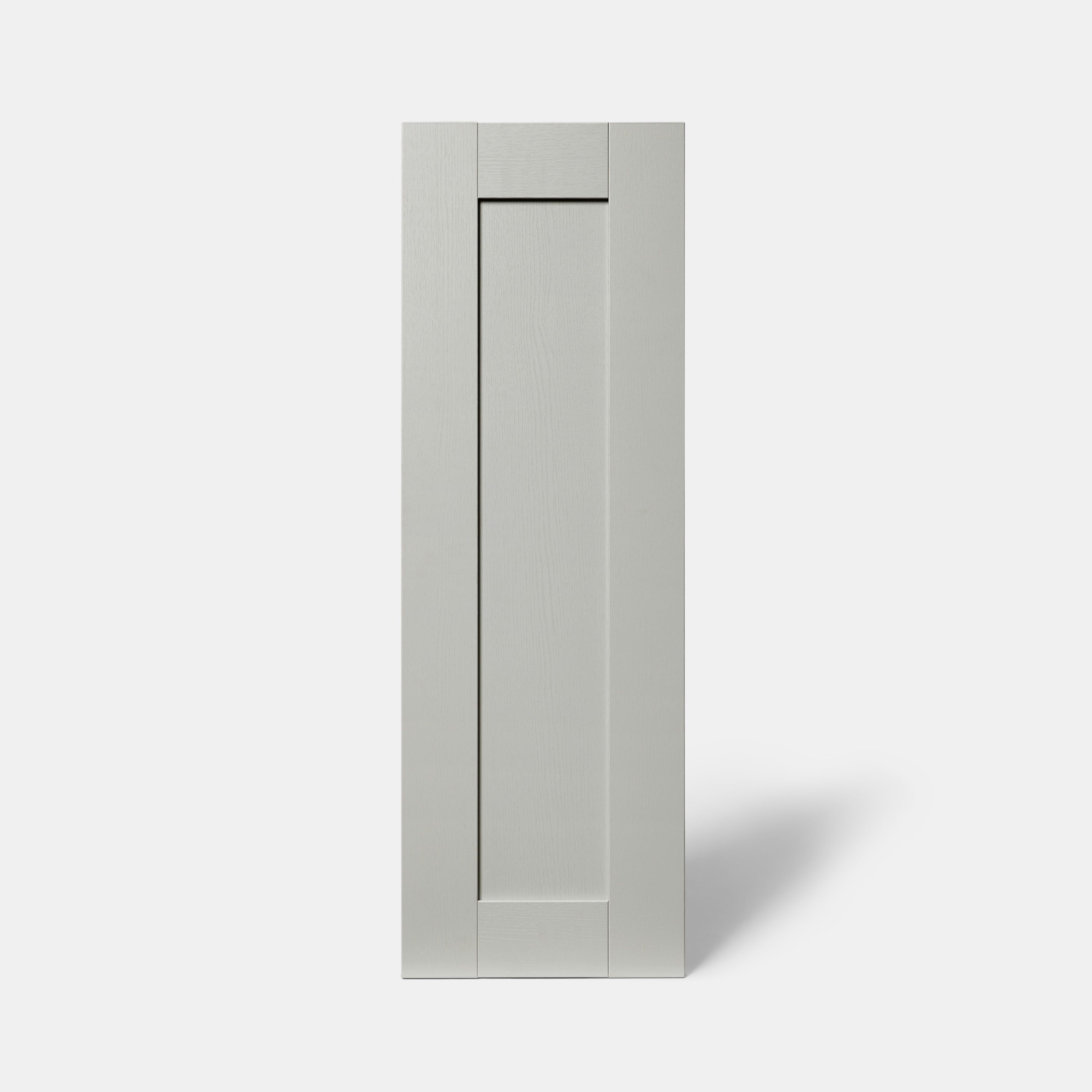 GoodHome Alpinia Matt grey painted wood effect shaker Tall wall Cabinet door (W)300mm (H)895mm (T)18mm