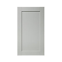 GoodHome Alpinia Matt grey painted wood effect shaker Tall wall Cabinet door (W)500mm (H)895mm (T)18mm