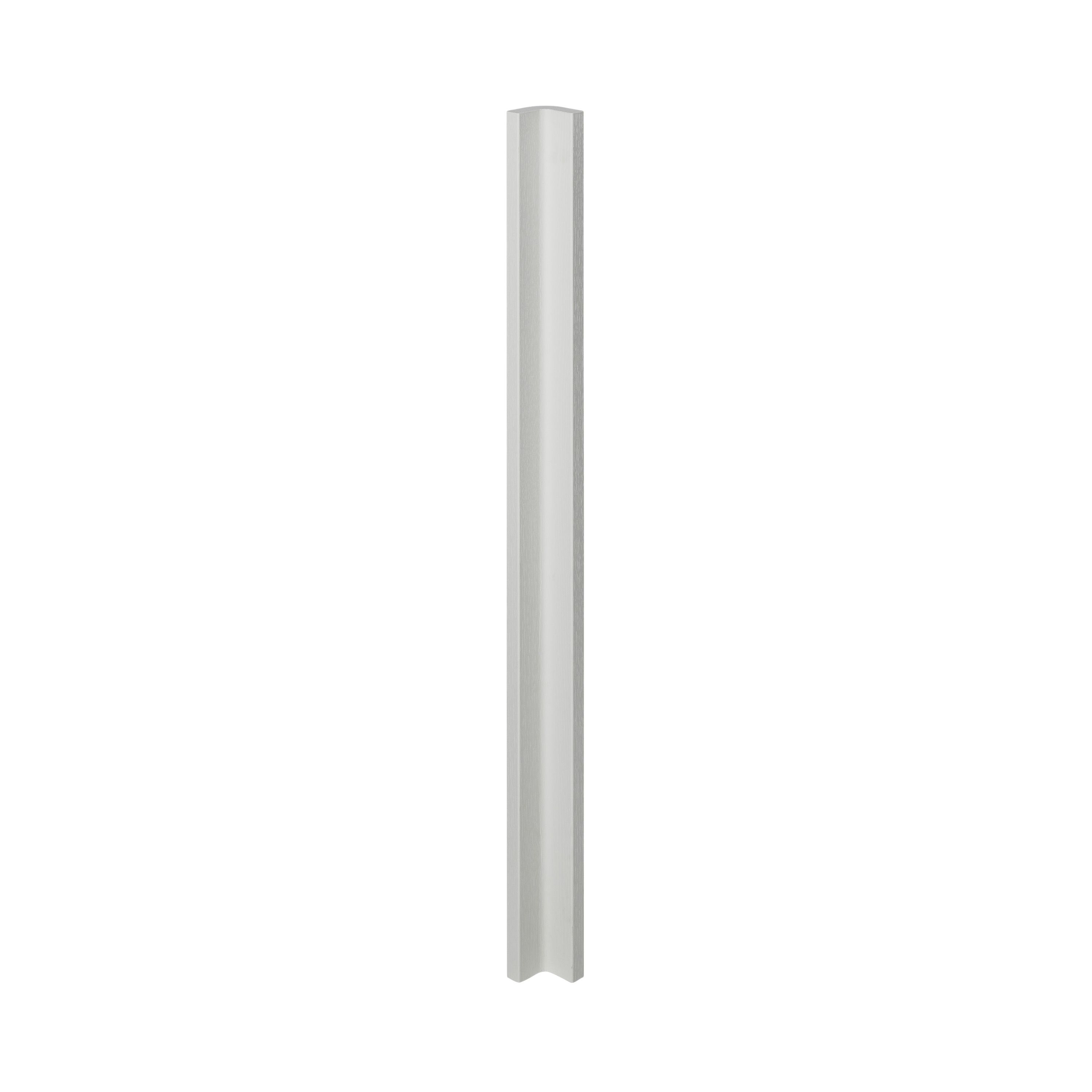 GoodHome Alpinia Matt grey painted wood effect shaker Tall Wall corner post, (W)59mm (H)895mm