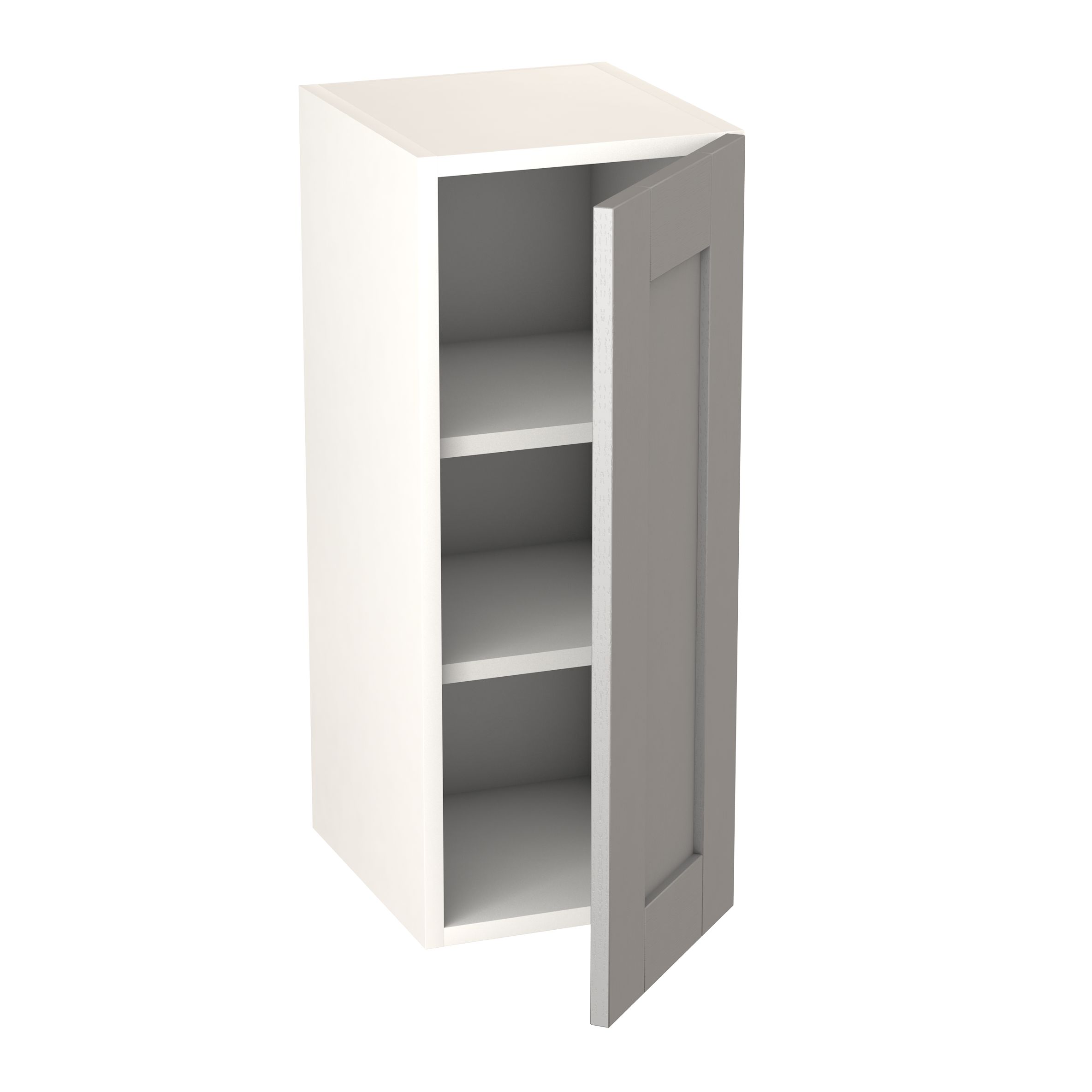 GoodHome Alpinia Matt grey painted wood effect shaker Wall Kitchen cabinet (W)300mm (H)720mm