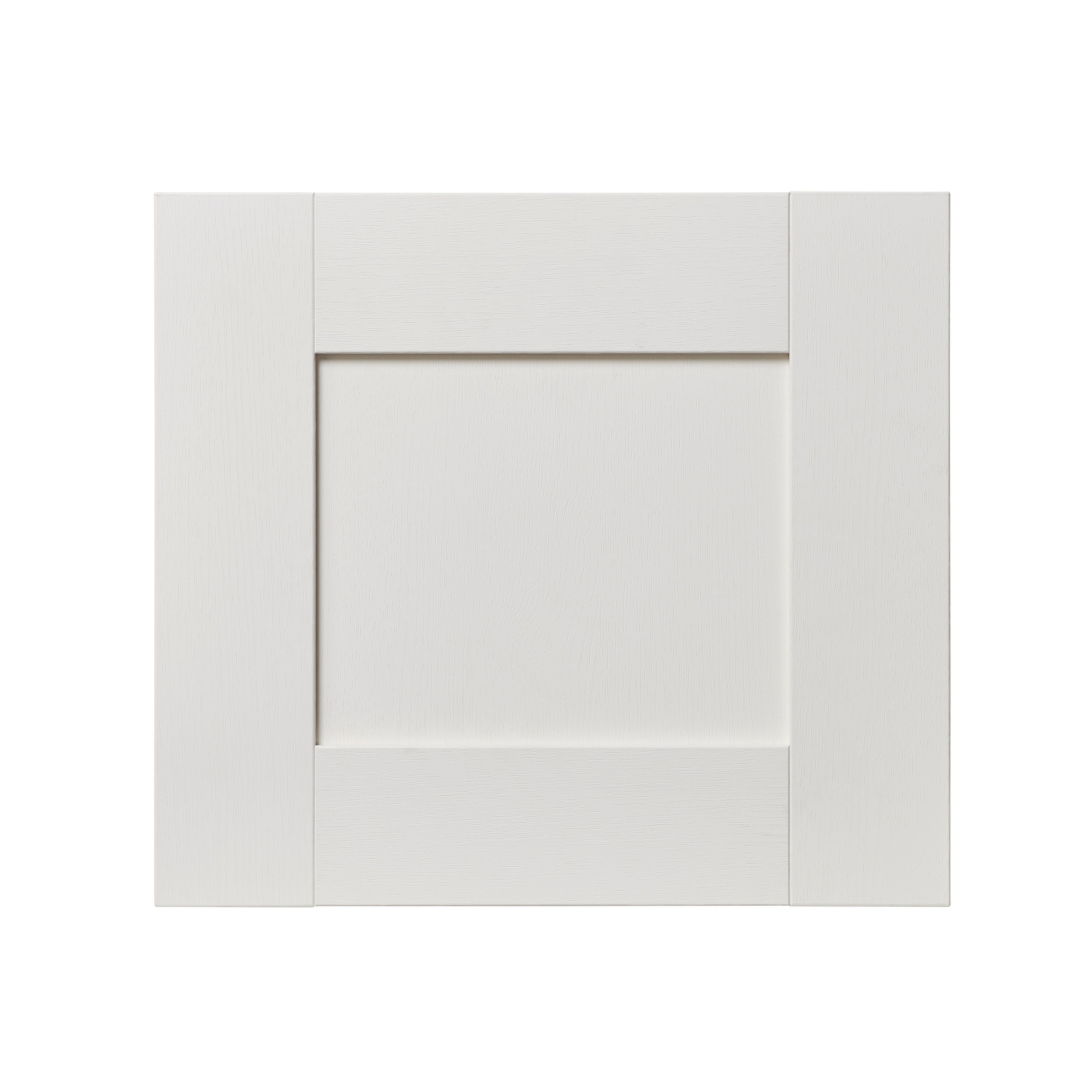 GoodHome Alpinia Matt ivory painted wood effect shaker Drawer front, bridging door & bi fold door, (W)400mm (H)356mm (T)18mm