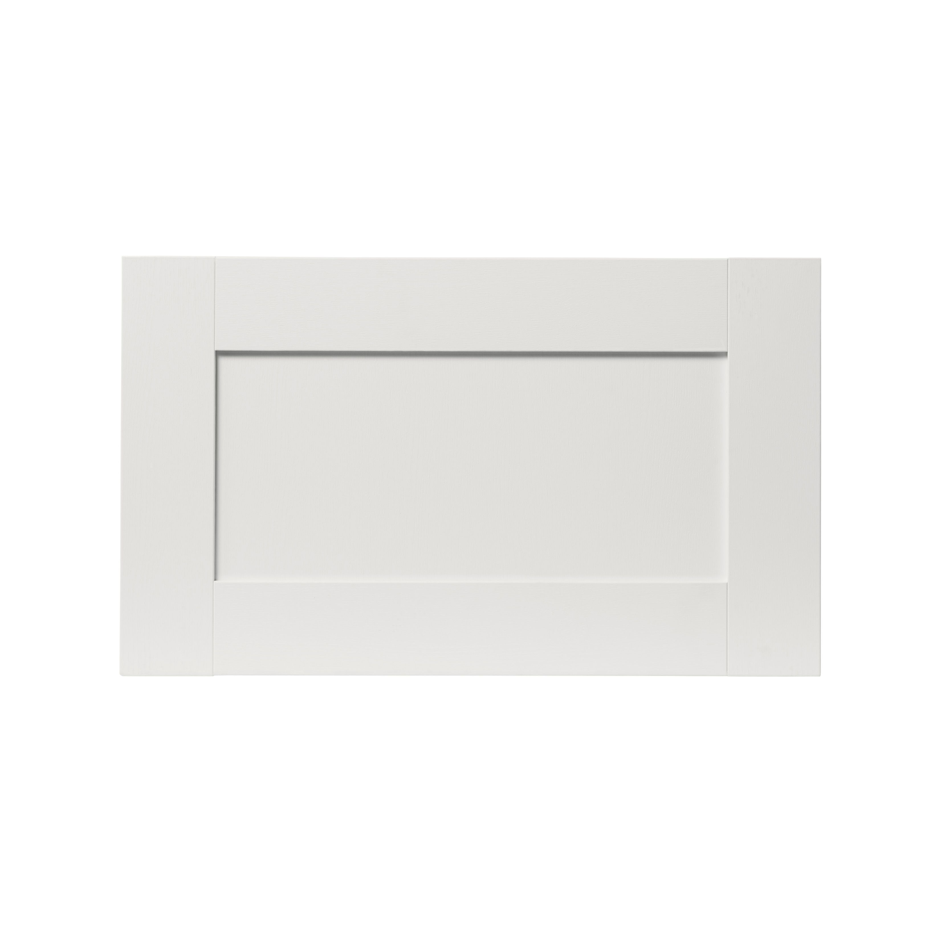 GoodHome Alpinia Matt ivory painted wood effect shaker Drawer front, bridging door & bi fold door, (W)600mm (H)356mm (T)18mm