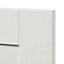 GoodHome Alpinia Matt ivory painted wood effect shaker Drawer front (W)600mm, Pack of 3