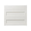 GoodHome Alpinia Matt ivory painted wood effect shaker Drawer front (W)800mm, Pack of 3