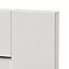GoodHome Alpinia Matt ivory painted wood effect shaker Drawerline Cabinet door, (W)300mm (H)715mm (T)18mm