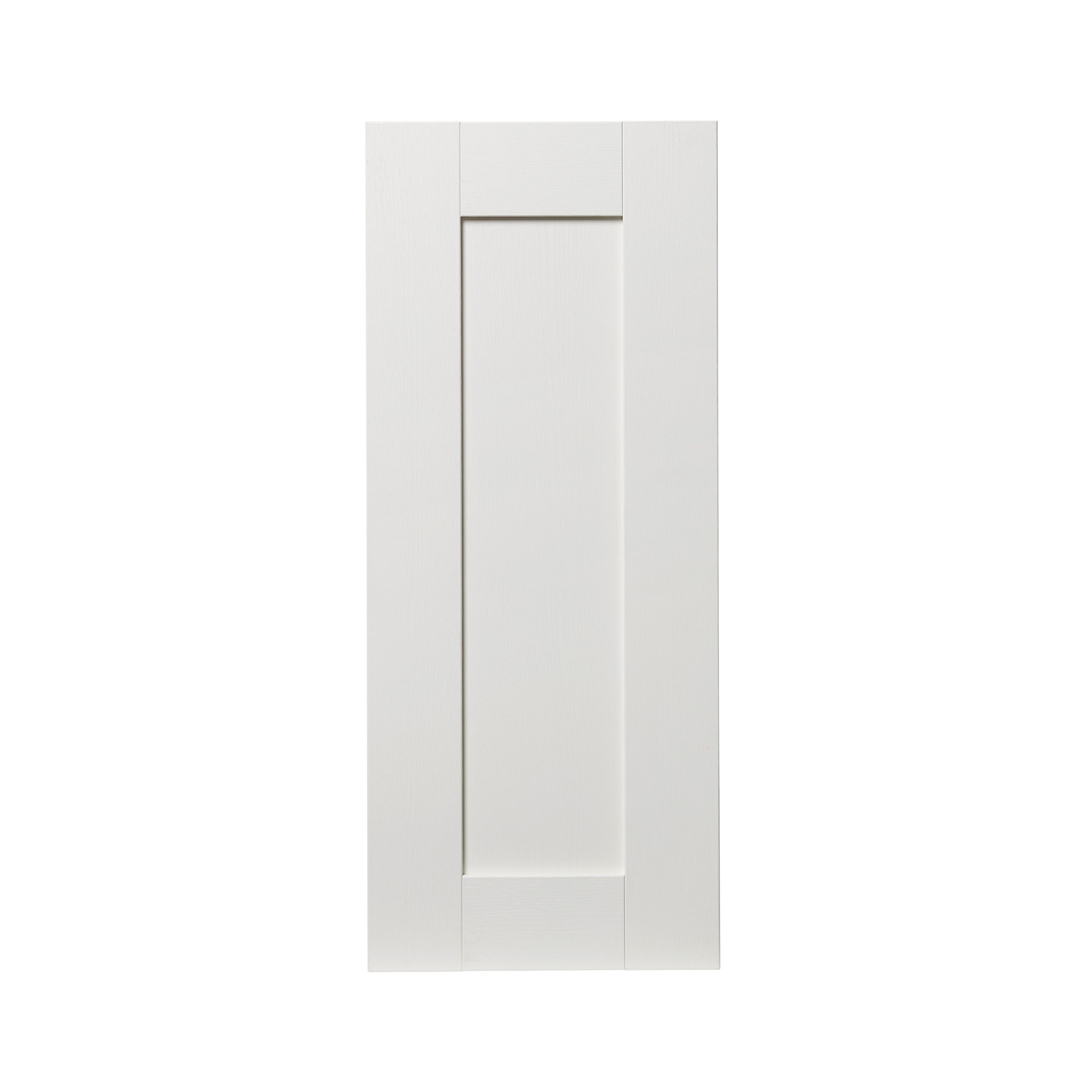 GoodHome Alpinia Matt ivory painted wood effect shaker Highline Cabinet door (W)300mm (H)715mm (T)18mm