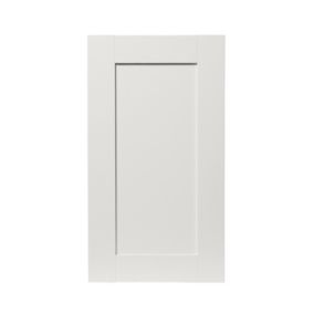 GoodHome Alpinia Matt ivory painted wood effect shaker Highline Cabinet door (W)400mm (H)715mm (T)18mm