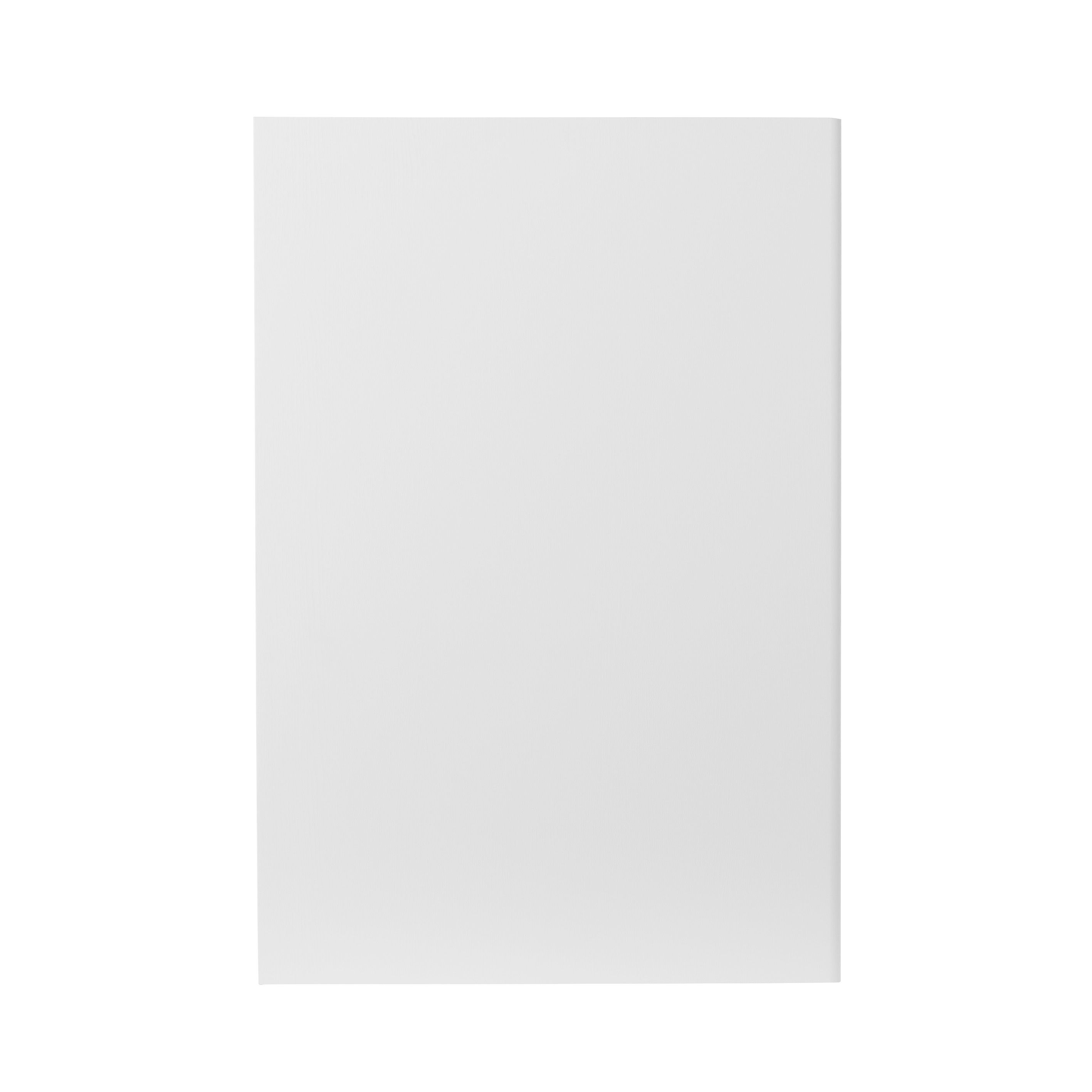 GoodHome Alpinia Matt ivory painted wood effect shaker Standard Clad on end panel (H)900mm (W)610mm