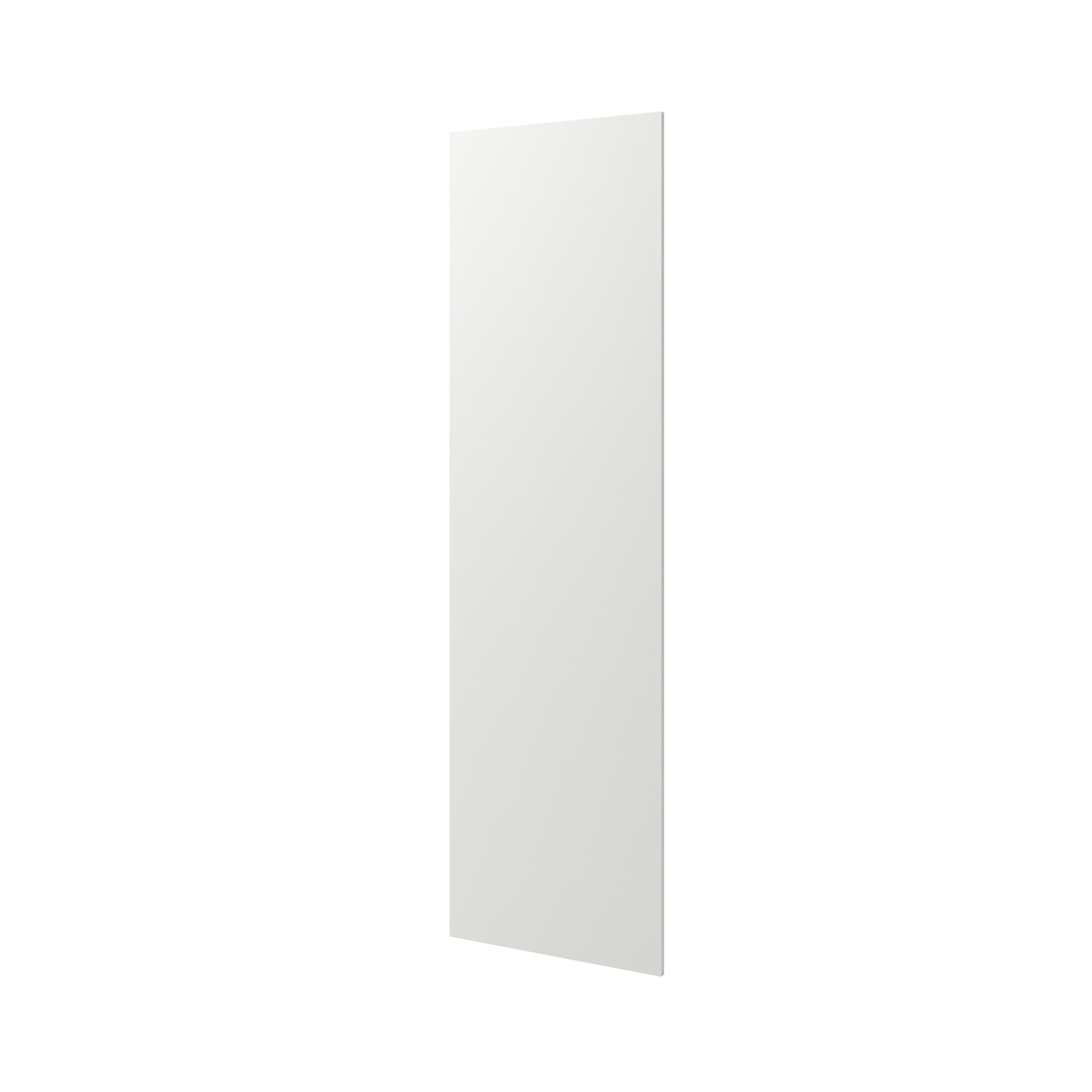 GoodHome Alpinia Matt ivory painted wood effect shaker Standard End panel (H)2010mm (W)570mm, Pair