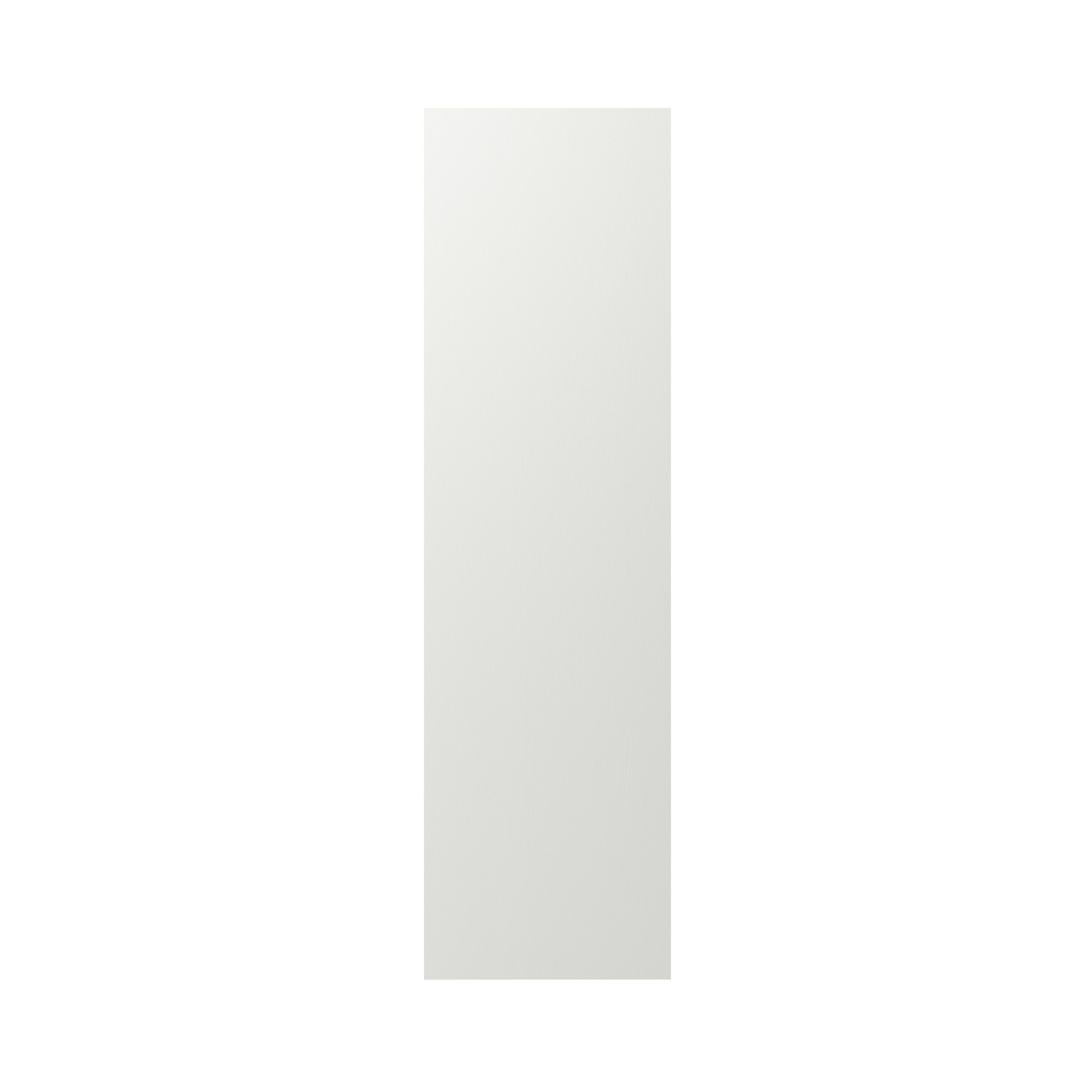 GoodHome Alpinia Matt ivory painted wood effect shaker Standard End panel (H)2010mm (W)570mm, Pair