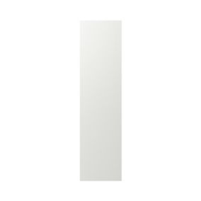 GoodHome Alpinia Matt ivory painted wood effect shaker Tall End panel (H)2190mm (W)570mm, Set