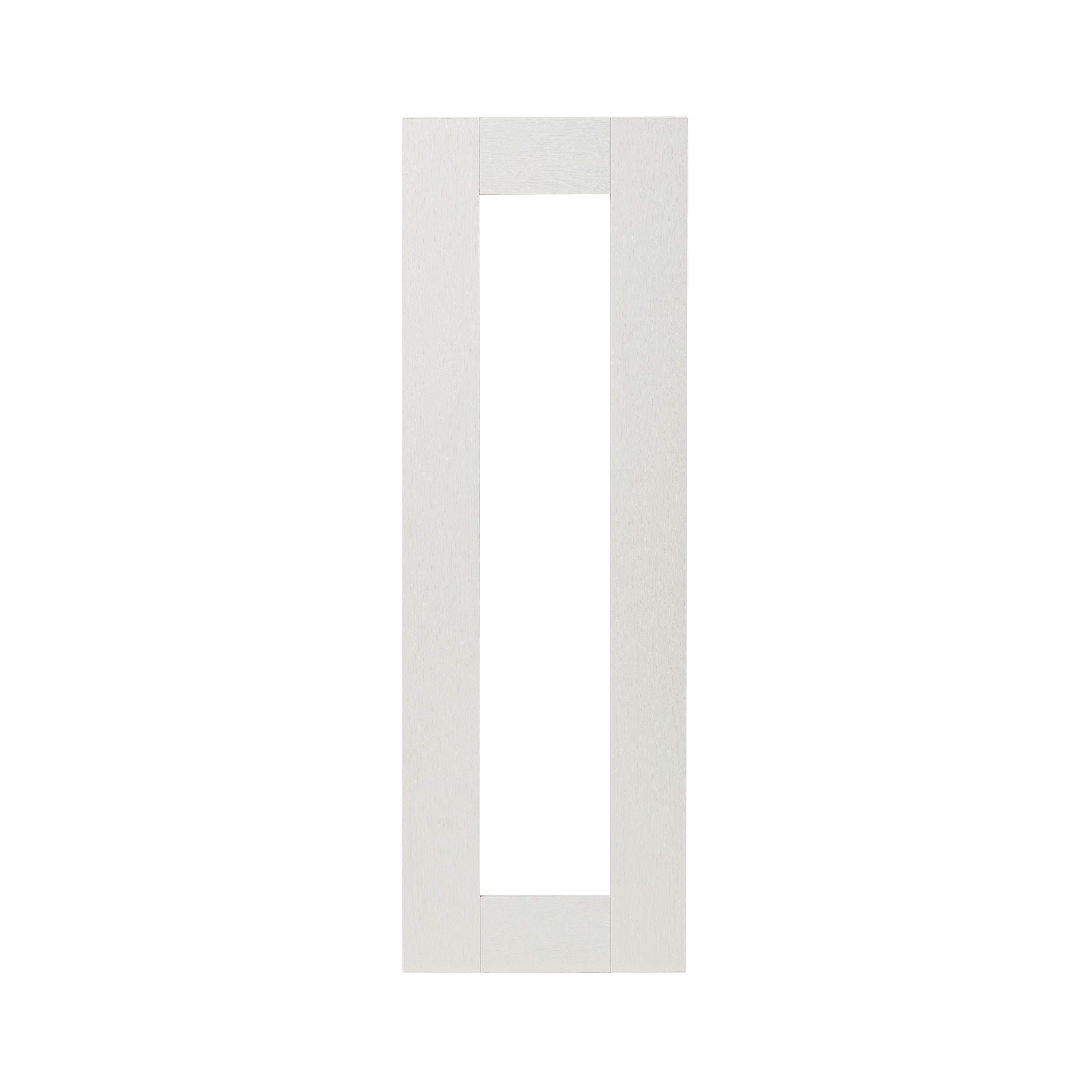 GoodHome Alpinia Matt ivory painted wood effect shaker Tall glazed Cabinet door (W)300mm (H)895mm (T)18mm