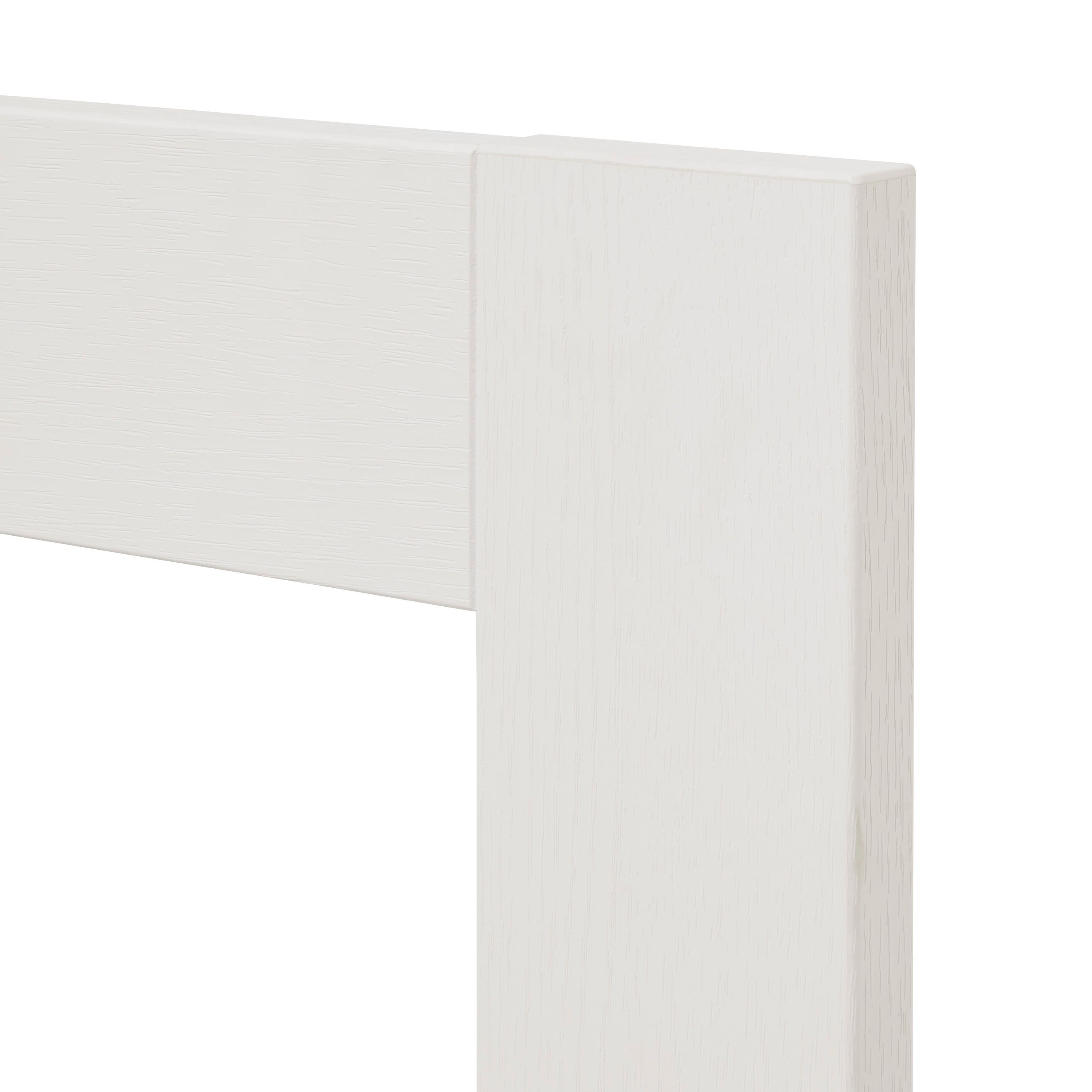 GoodHome Alpinia Matt ivory painted wood effect shaker Tall glazed Cabinet door (W)300mm (H)895mm (T)18mm