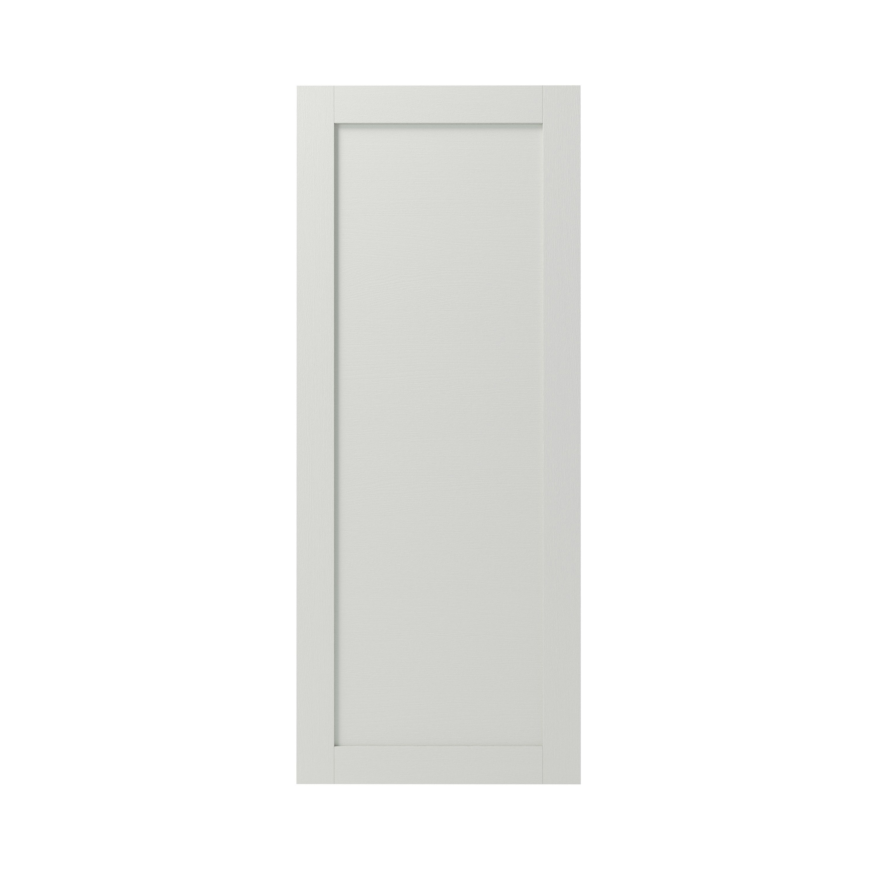 GoodHome Alpinia Matt ivory painted wood effect shaker Tall larder Cabinet door (W)500mm (H)1467mm (T)18mm