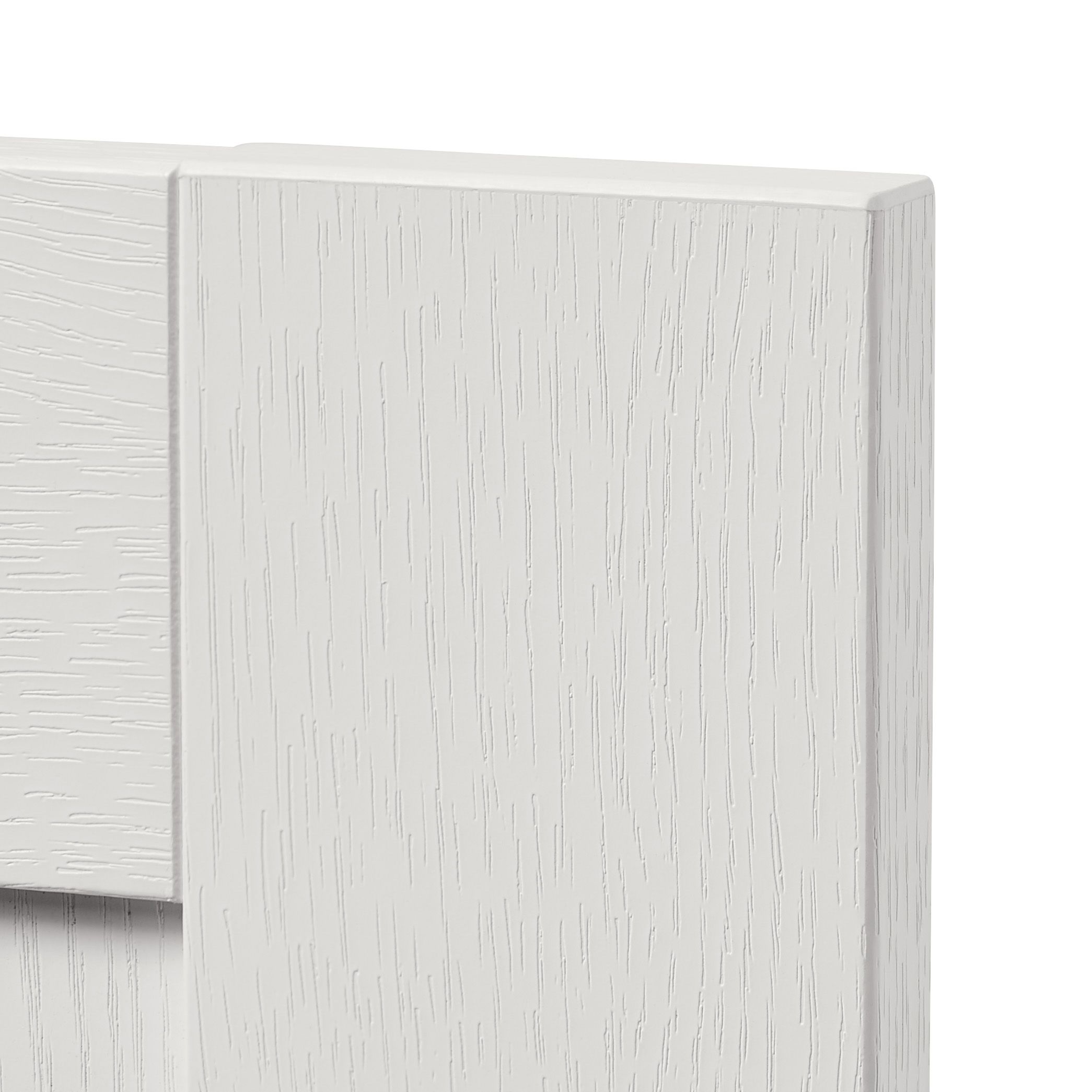 GoodHome Alpinia Matt ivory painted wood effect shaker Tall larder Cabinet door (W)500mm (H)1467mm (T)18mm