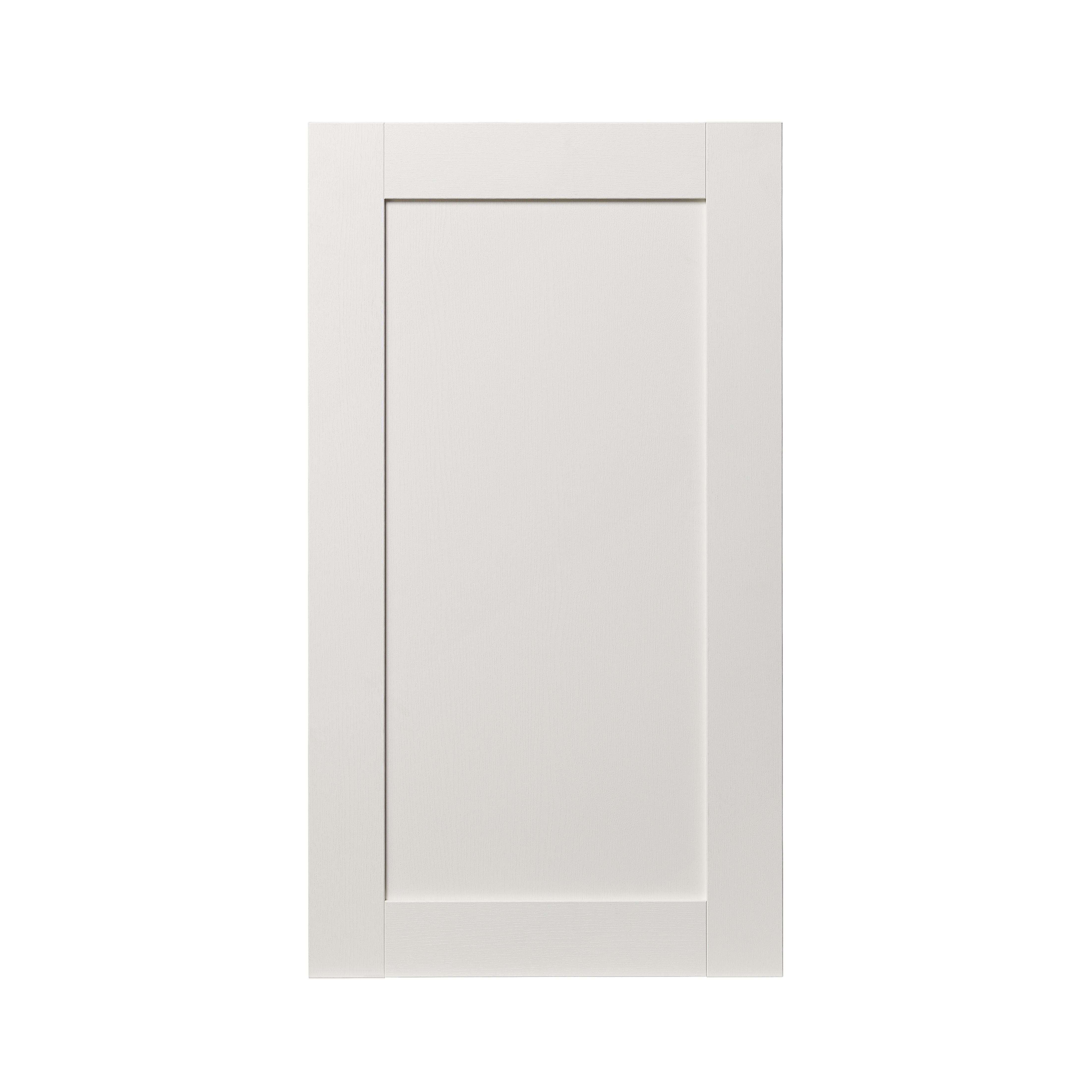 GoodHome Alpinia Matt ivory painted wood effect shaker Tall wall Cabinet door (W)500mm (H)895mm (T)18mm