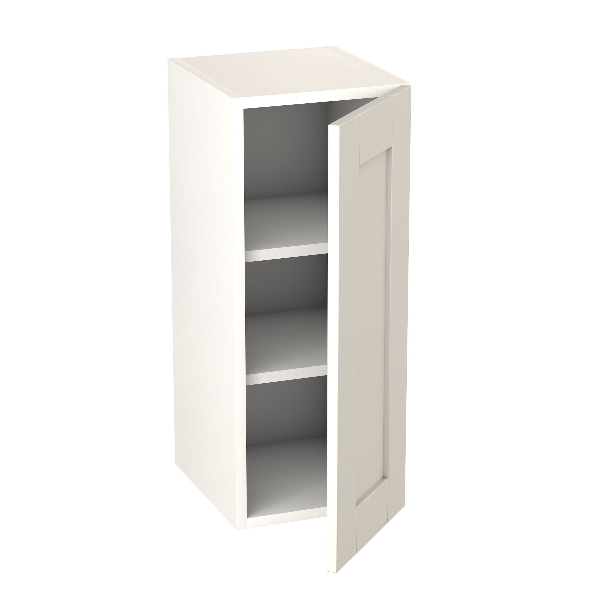 GoodHome Alpinia Matt ivory painted wood effect shaker Wall Kitchen cabinet (W)300mm (H)720mm
