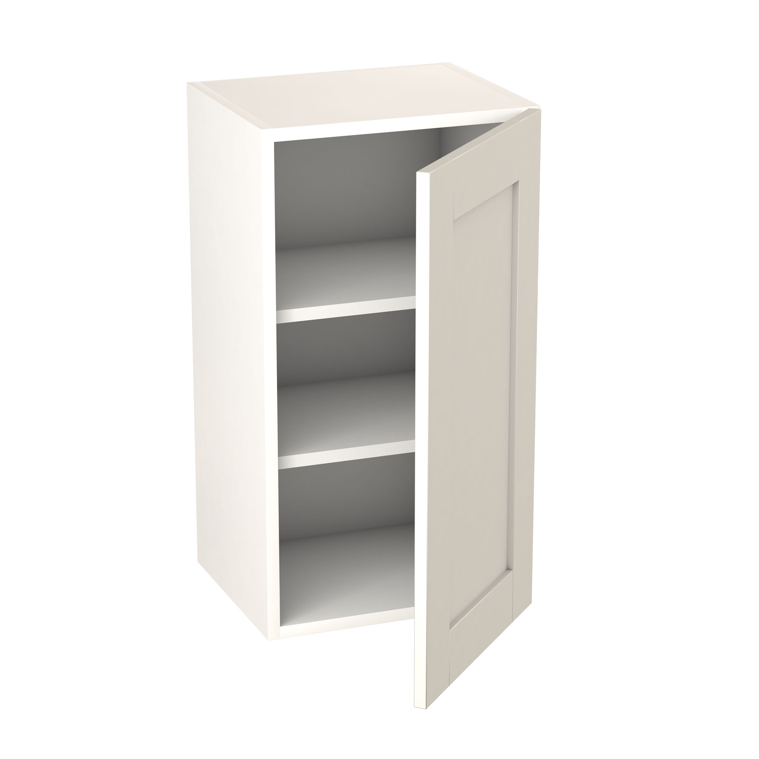 GoodHome Alpinia Matt ivory painted wood effect shaker Wall Kitchen cabinet (W)400mm (H)720mm