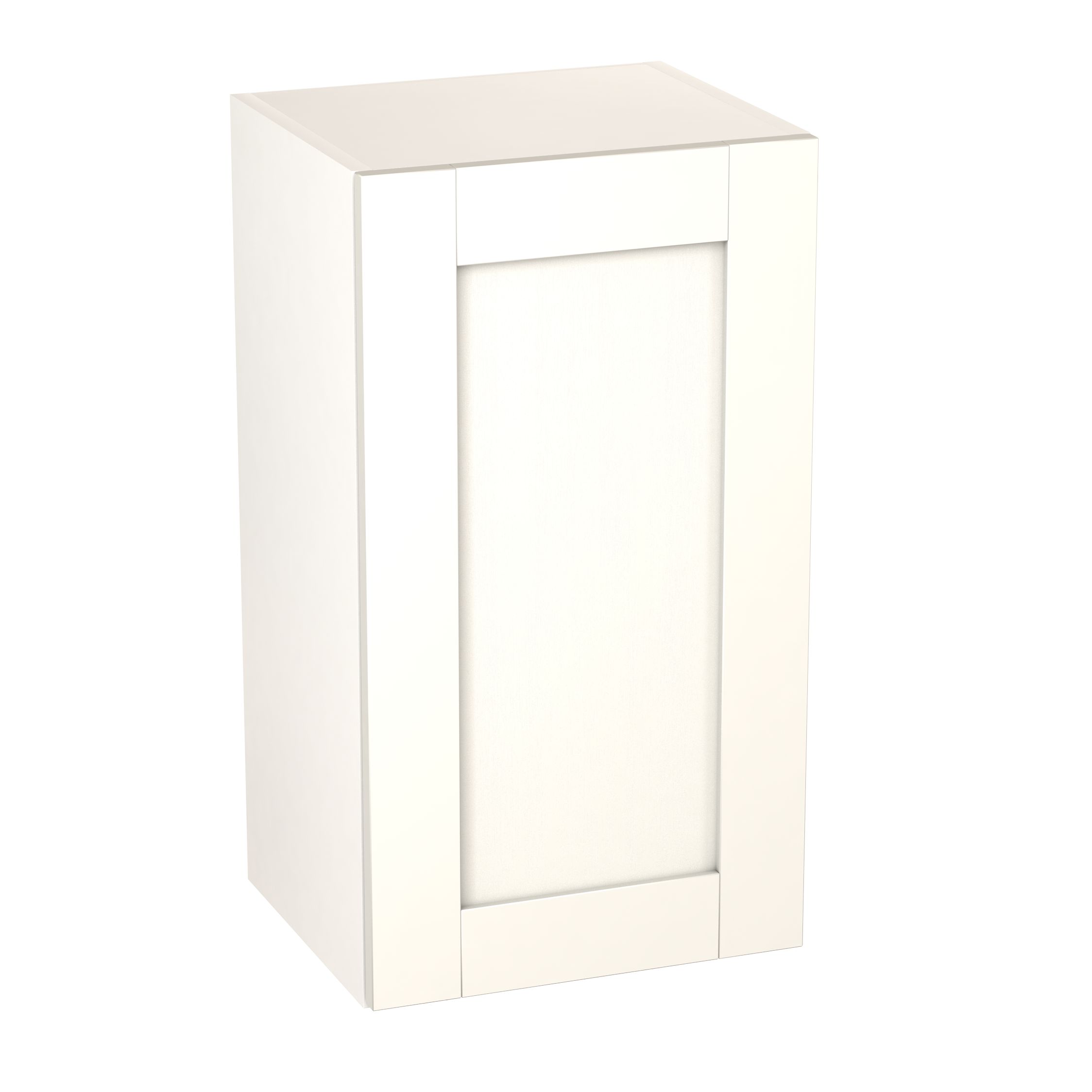 GoodHome Alpinia Matt ivory painted wood effect shaker Wall Kitchen cabinet (W)400mm (H)720mm