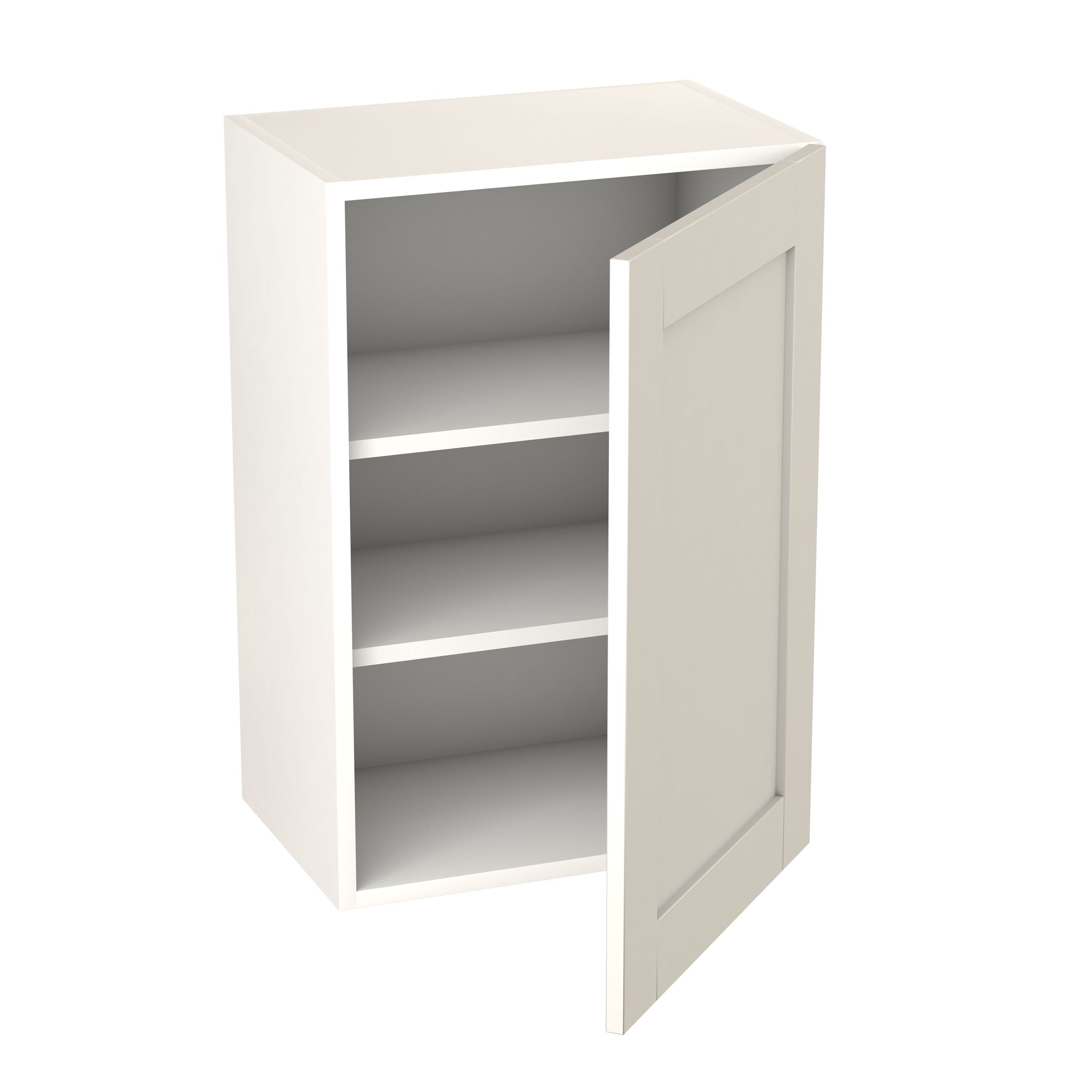 GoodHome Alpinia Matt ivory painted wood effect shaker Wall Kitchen cabinet (W)500mm (H)720mm