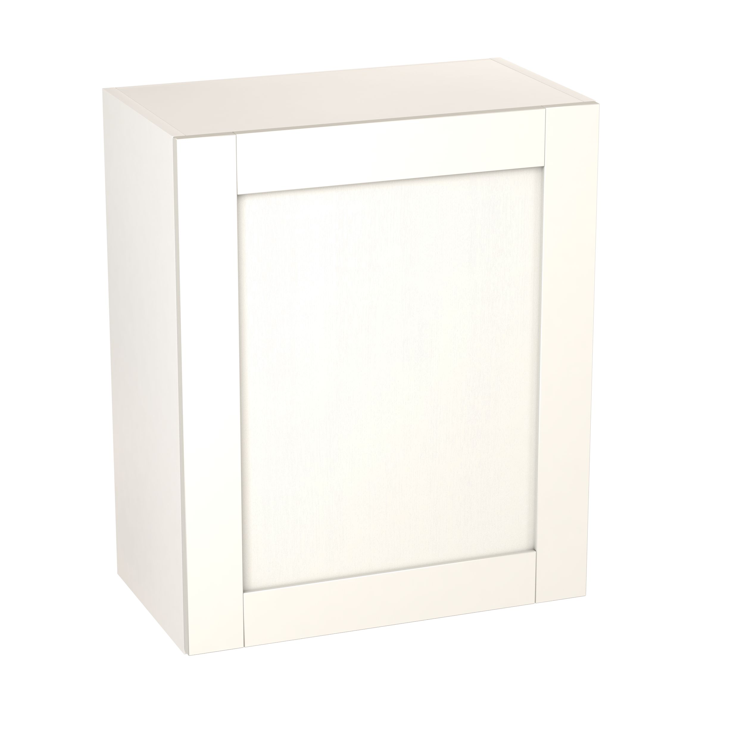 GoodHome Alpinia Matt ivory painted wood effect shaker Wall Kitchen cabinet (W)600mm (H)720mm