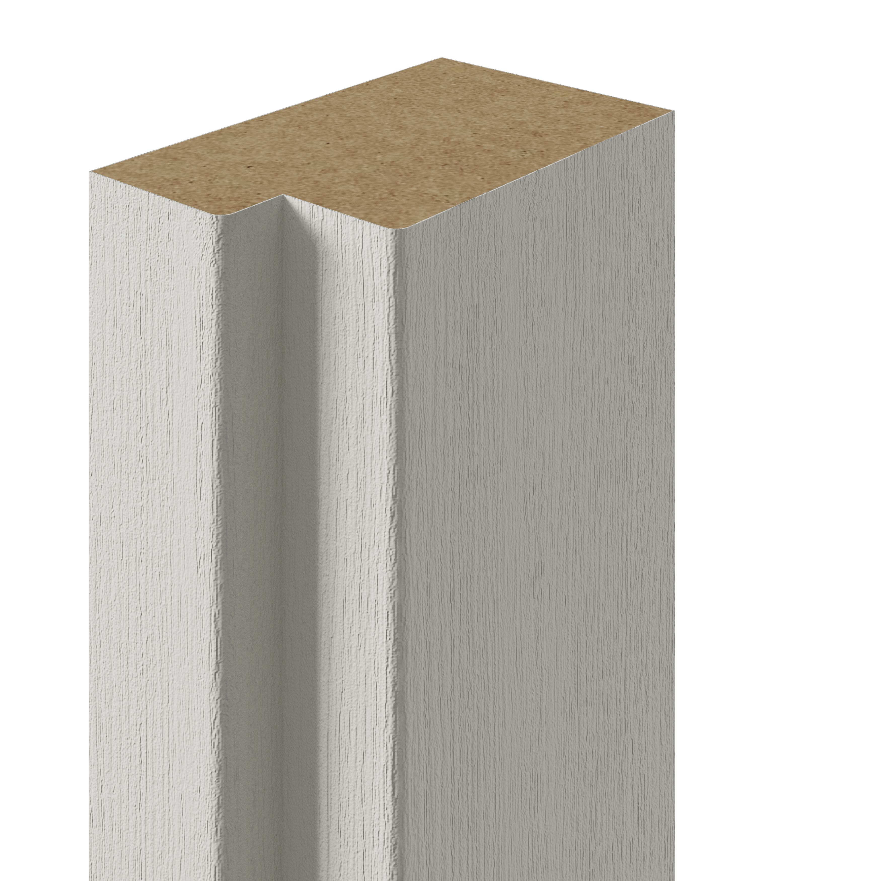 GoodHome Alpinia Matt Ivory Square Pilaster, (H)2400mm (W)80mm