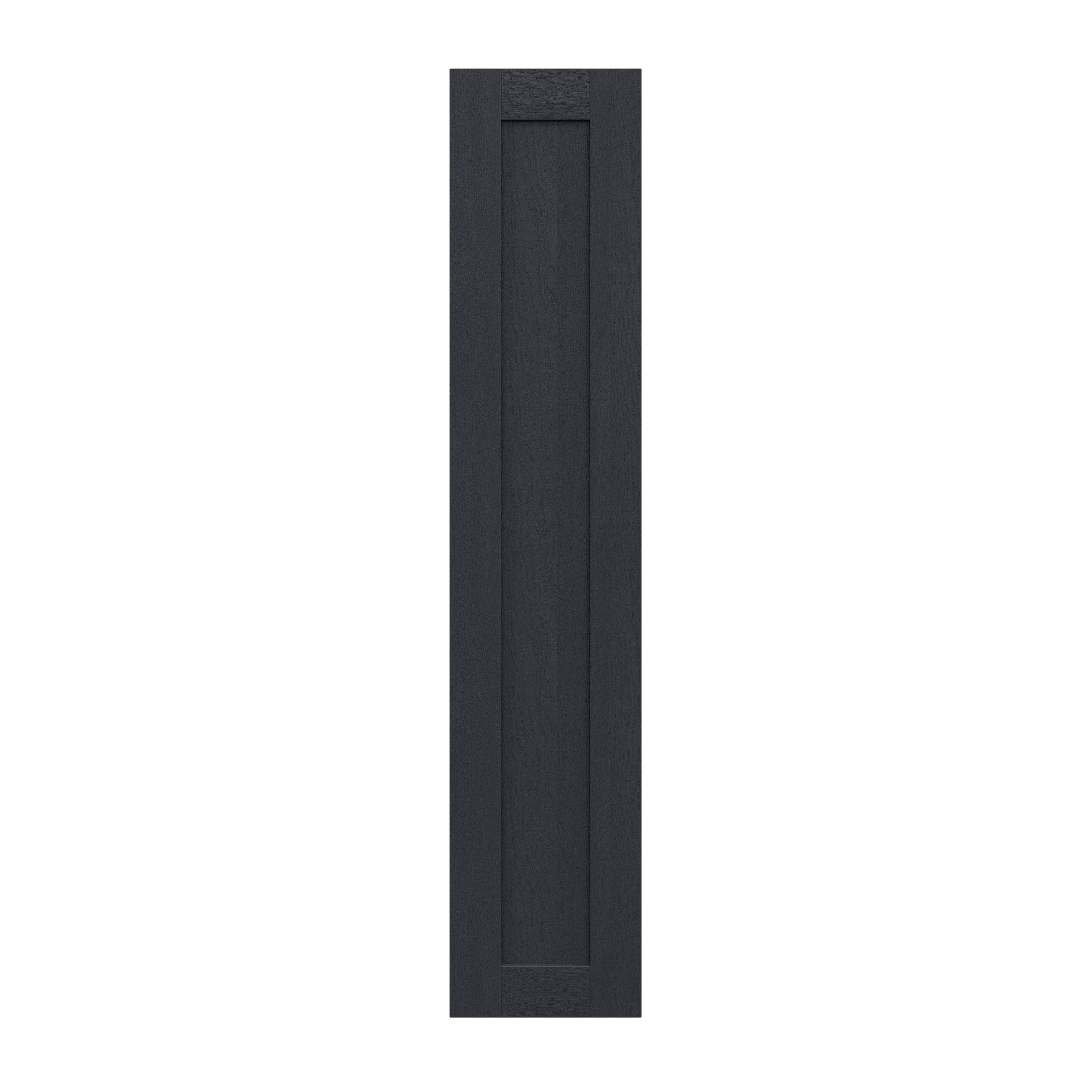 GoodHome Alpinia Matt midnight navy wood effect Shaker 70:30 Larder Cabinet door (W)300mm (H)1467mm (T)18mm