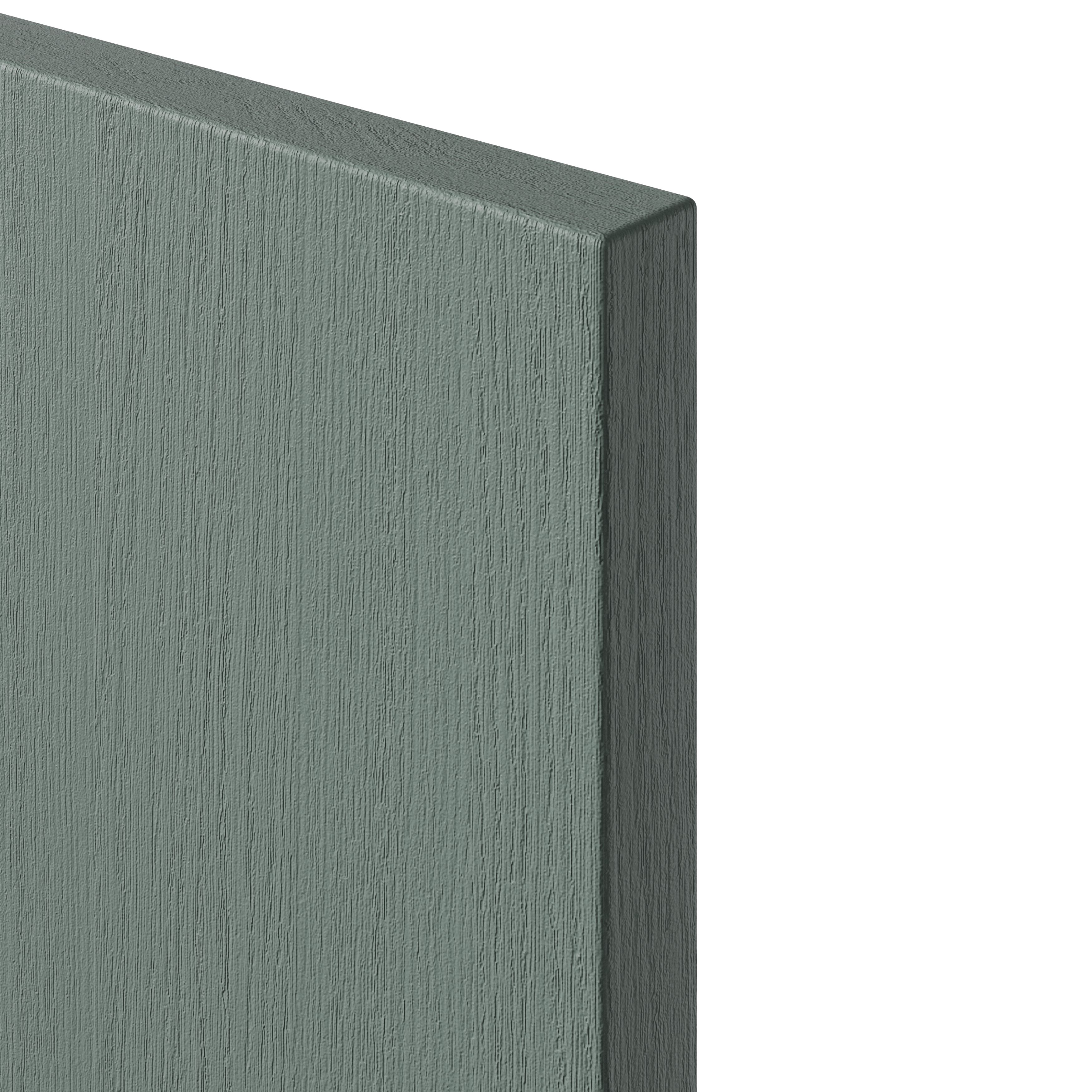 GoodHome Alpinia Matt reed green painted wood effect Tall Clad on panel (H)1500mm (W)350mm