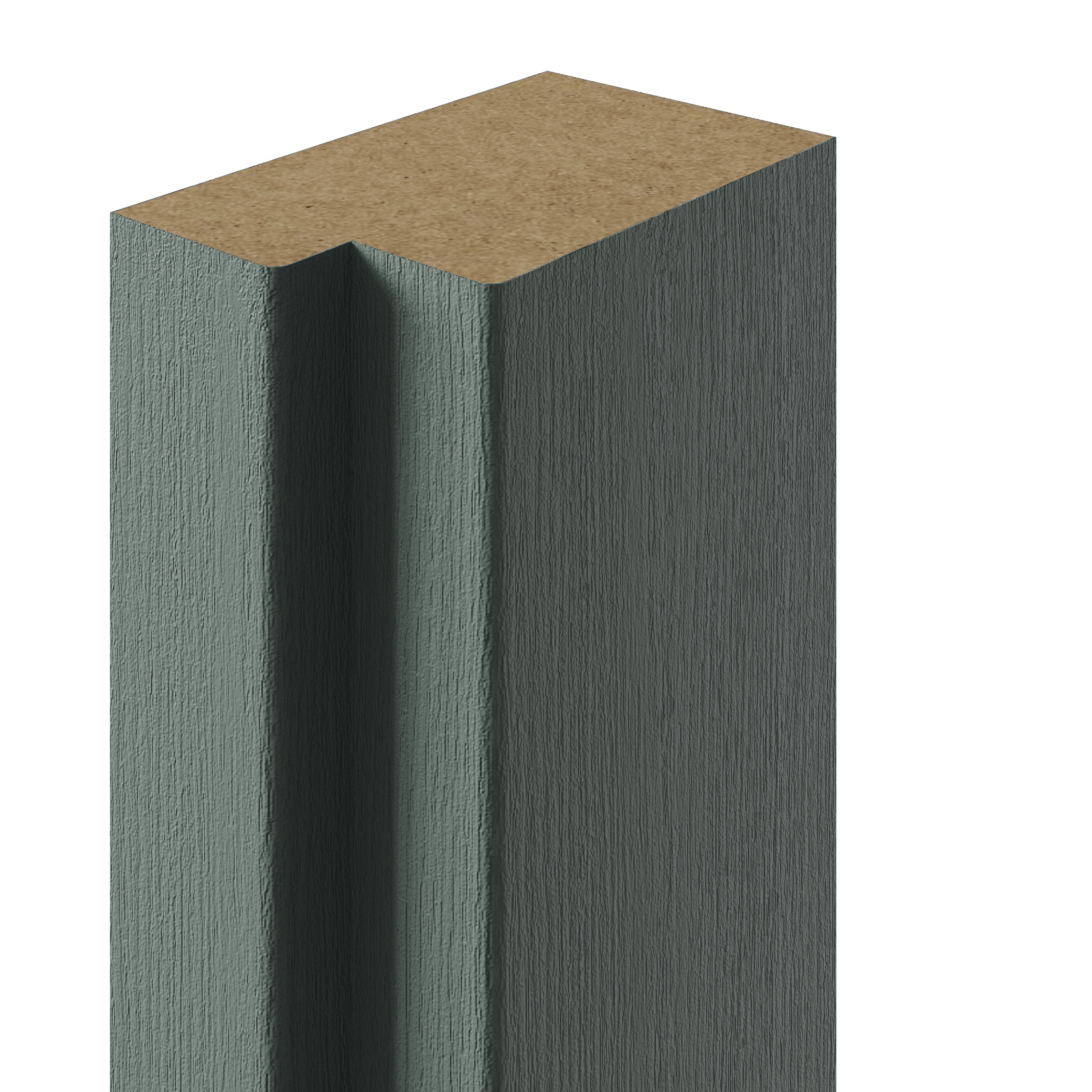GoodHome Alpinia Matt Reed Green Square Pilaster, (H)2400mm (W)80mm